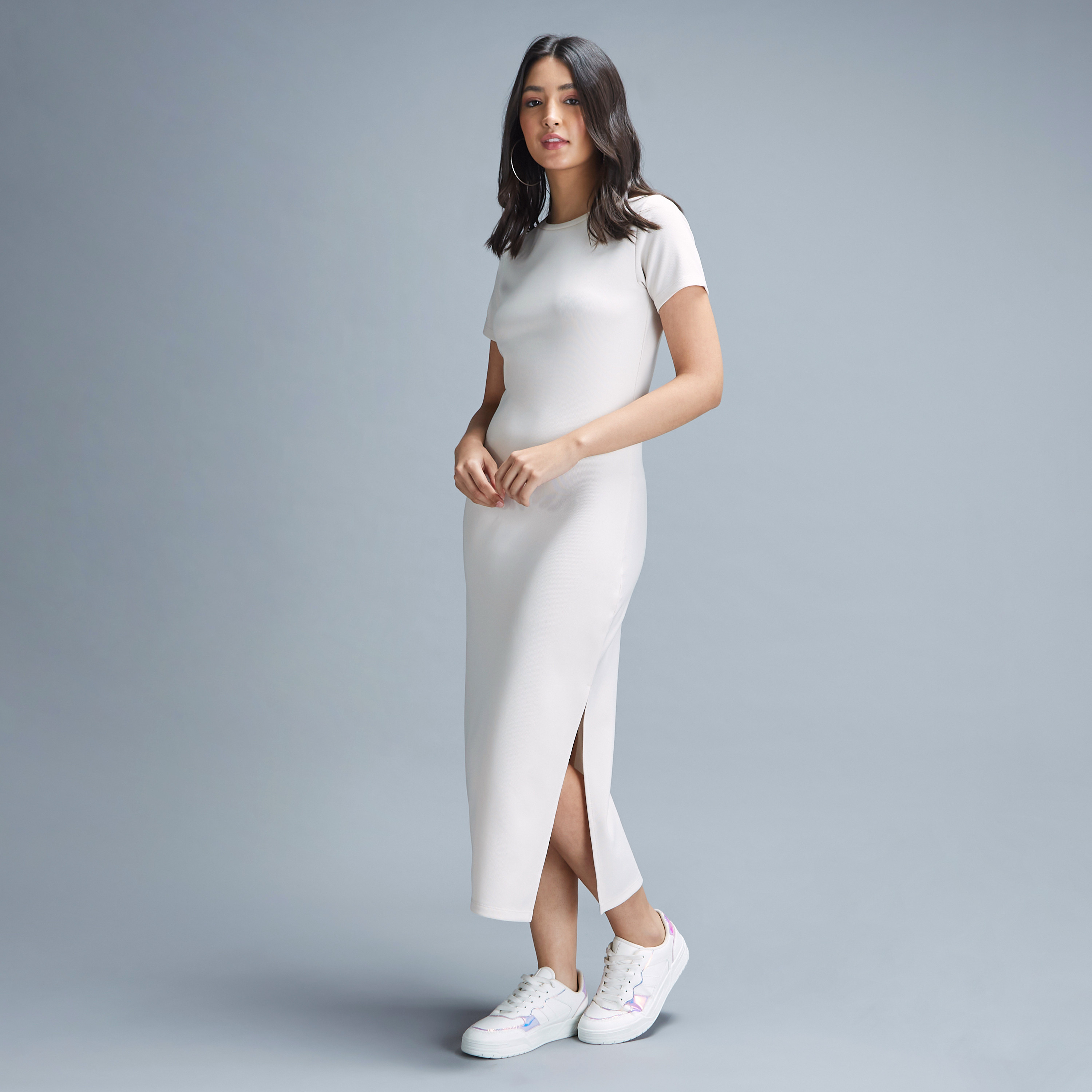 White midi 2024 shift dress