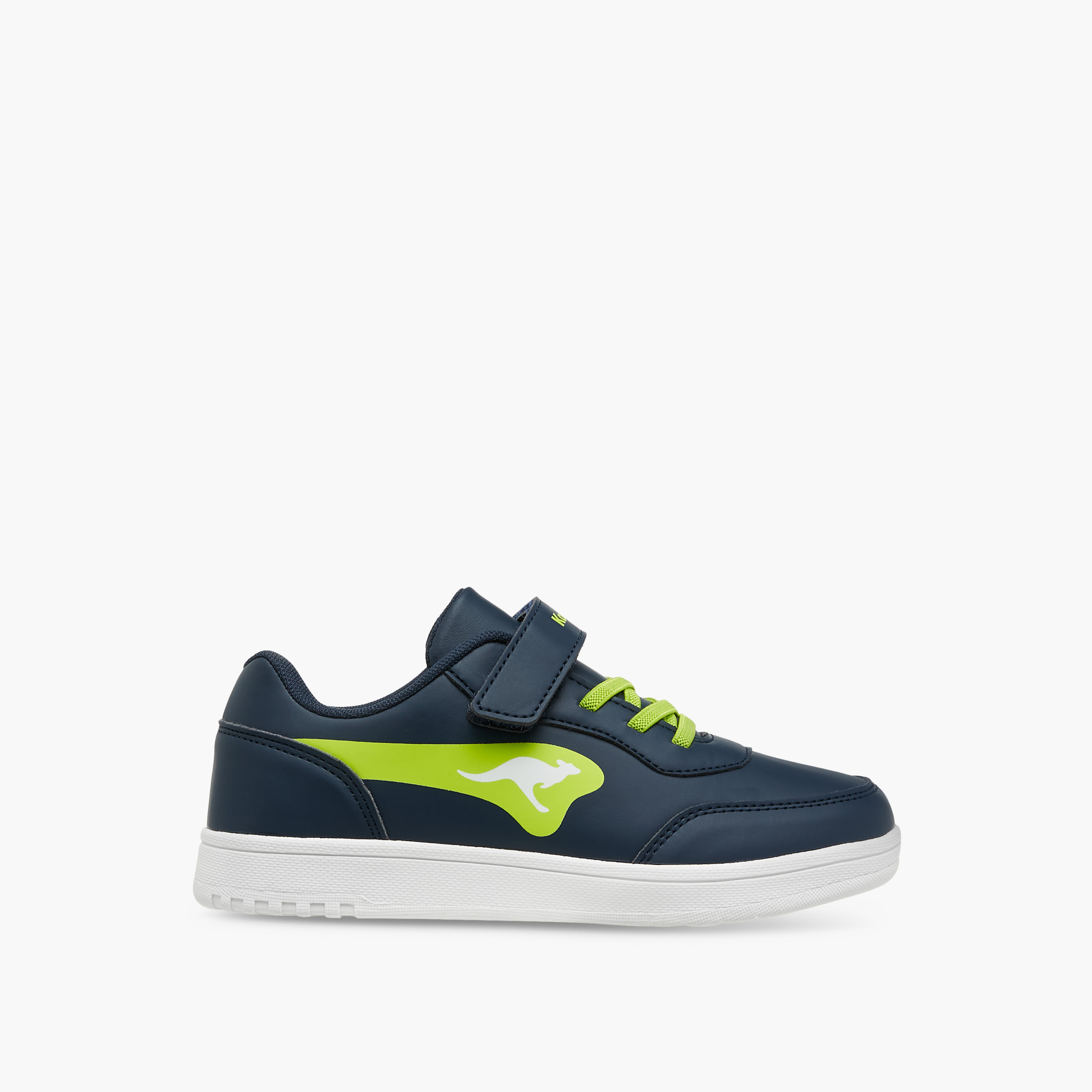 KangaROOS Boys' Panelled Sneakers with Hook and Loop Closure-boys-shoes-sneakers-image-3