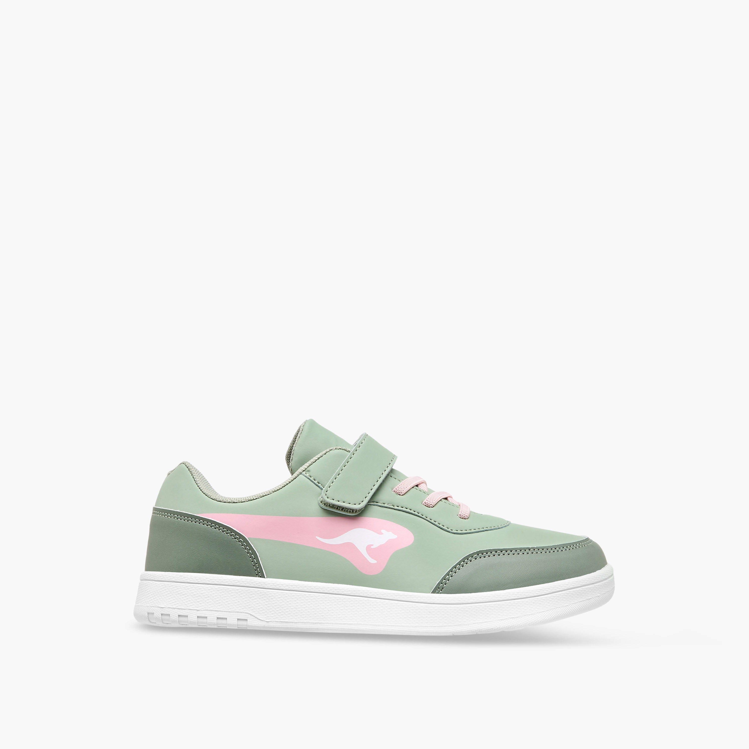 KangaROOS Women's Panelled Sneakers with Hook and Loop Closure-women-shoes-sneakers-image-3