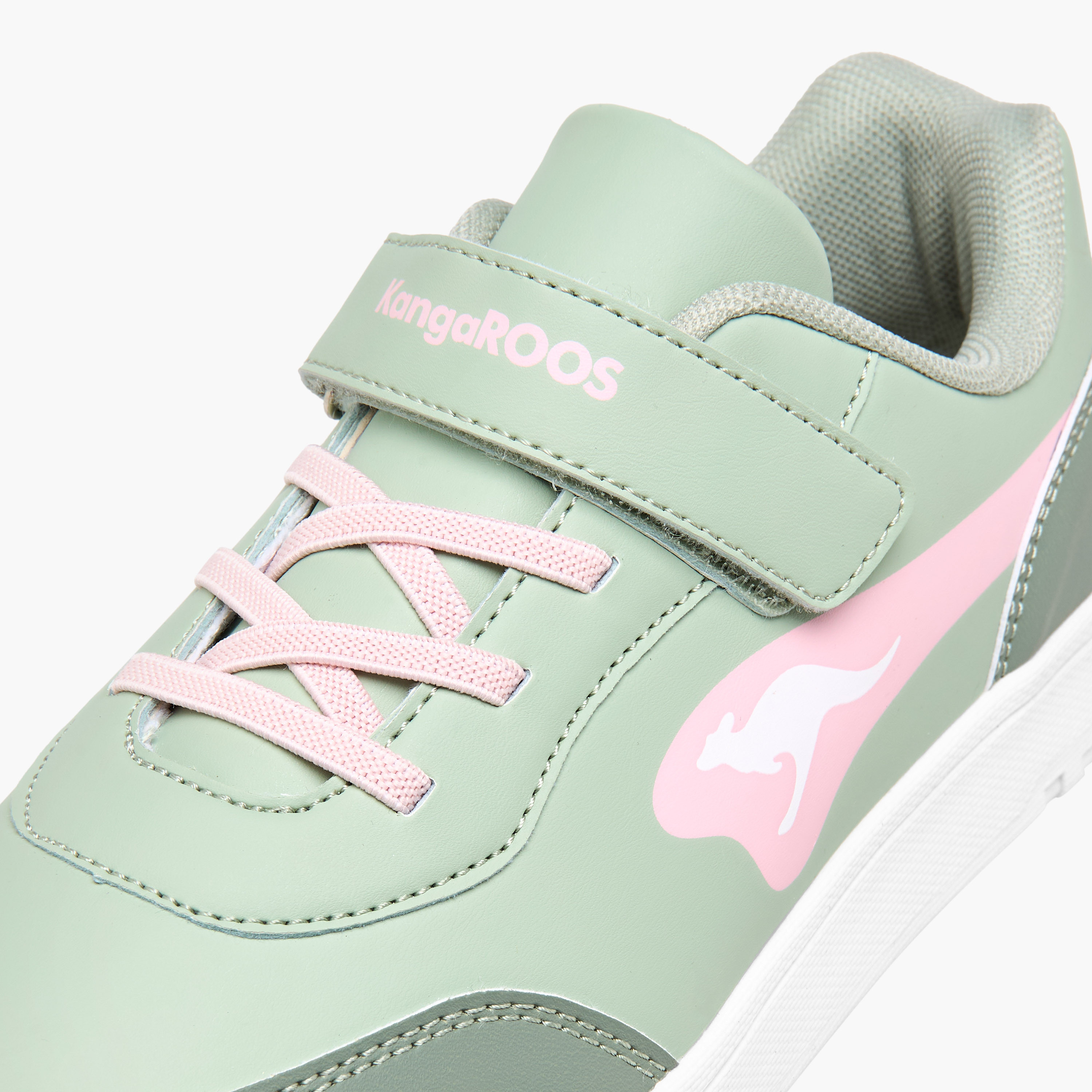 KangaROOS Women's Panelled Sneakers with Hook and Loop Closure-women-shoes-sneakers-image-4