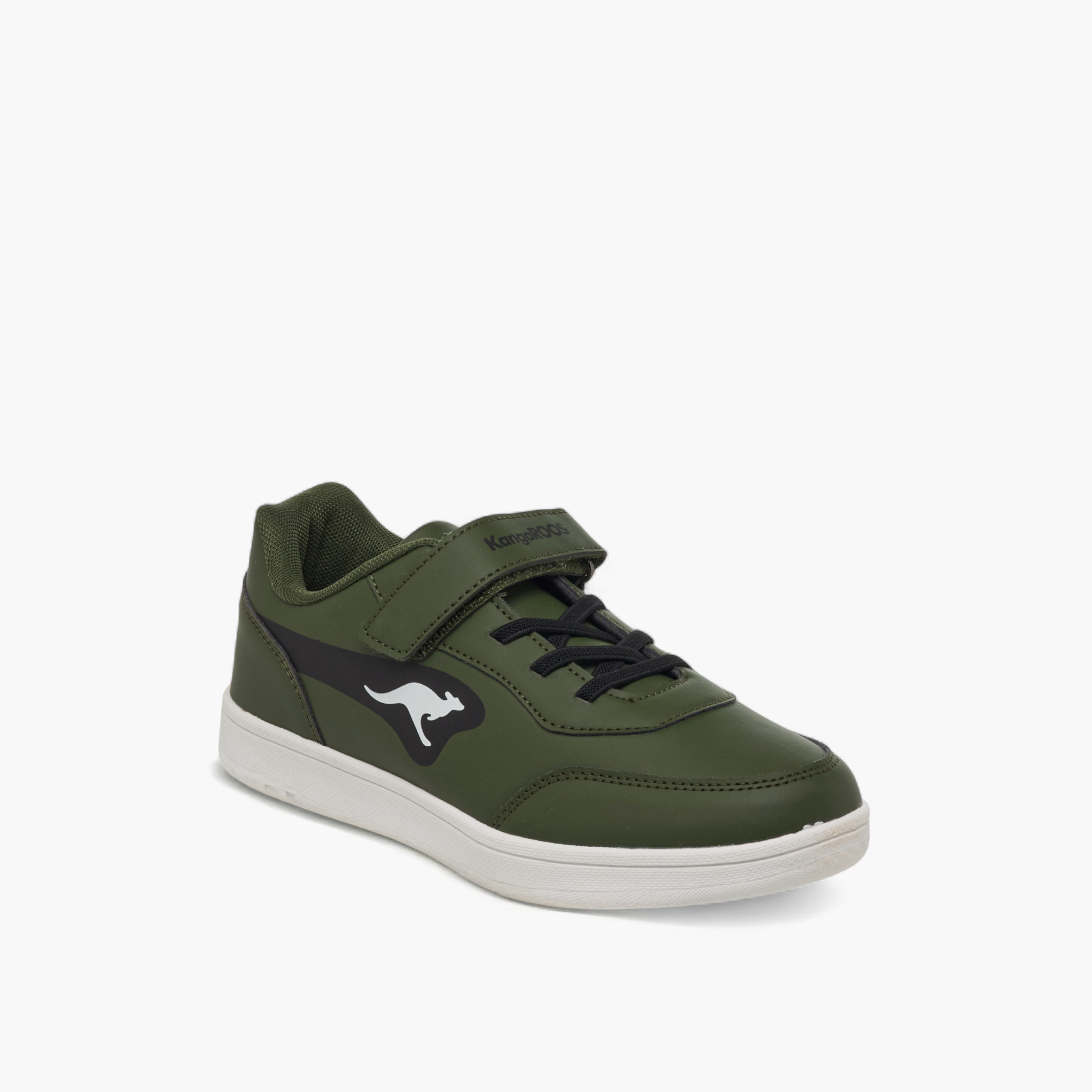 KangaROOS Women's Panelled Sneakers with Hook and Loop Closure-women-shoes-sneakers-image-2