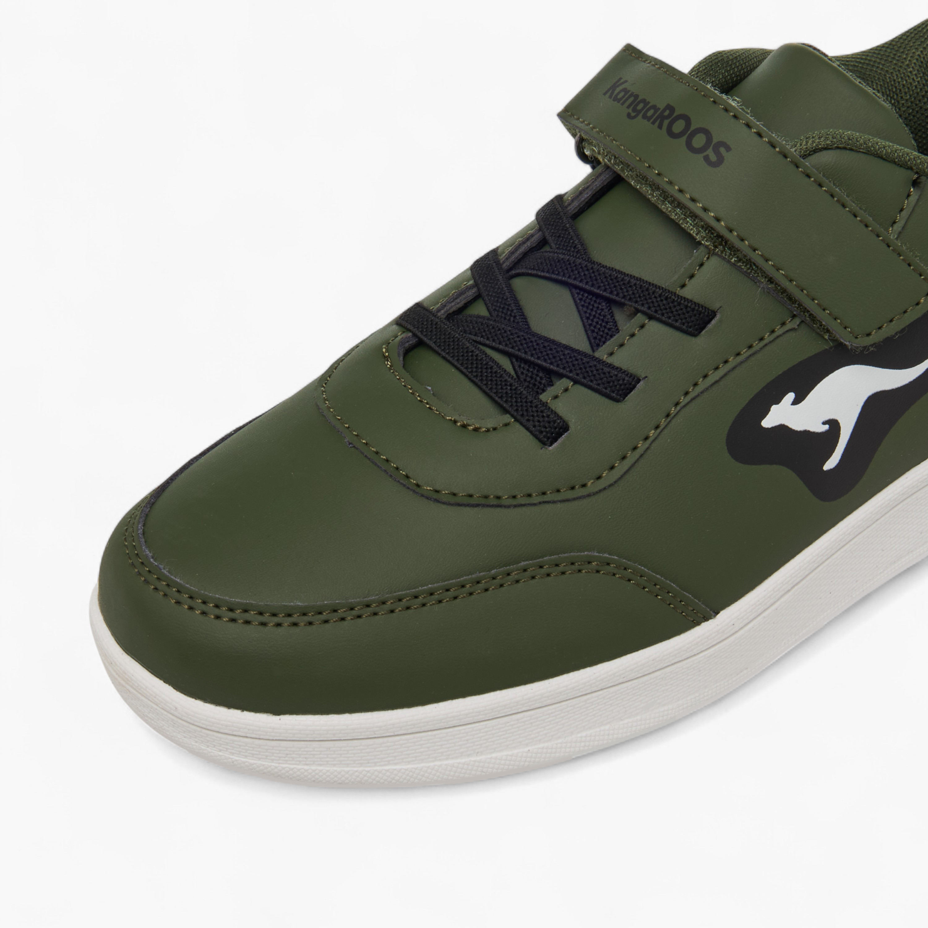 KangaROOS Women's Panelled Sneakers with Hook and Loop Closure-women-shoes-sneakers-image-4