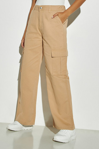 Woman's Beige Cargo Trousers In Cotton Twill OVS, 43% OFF