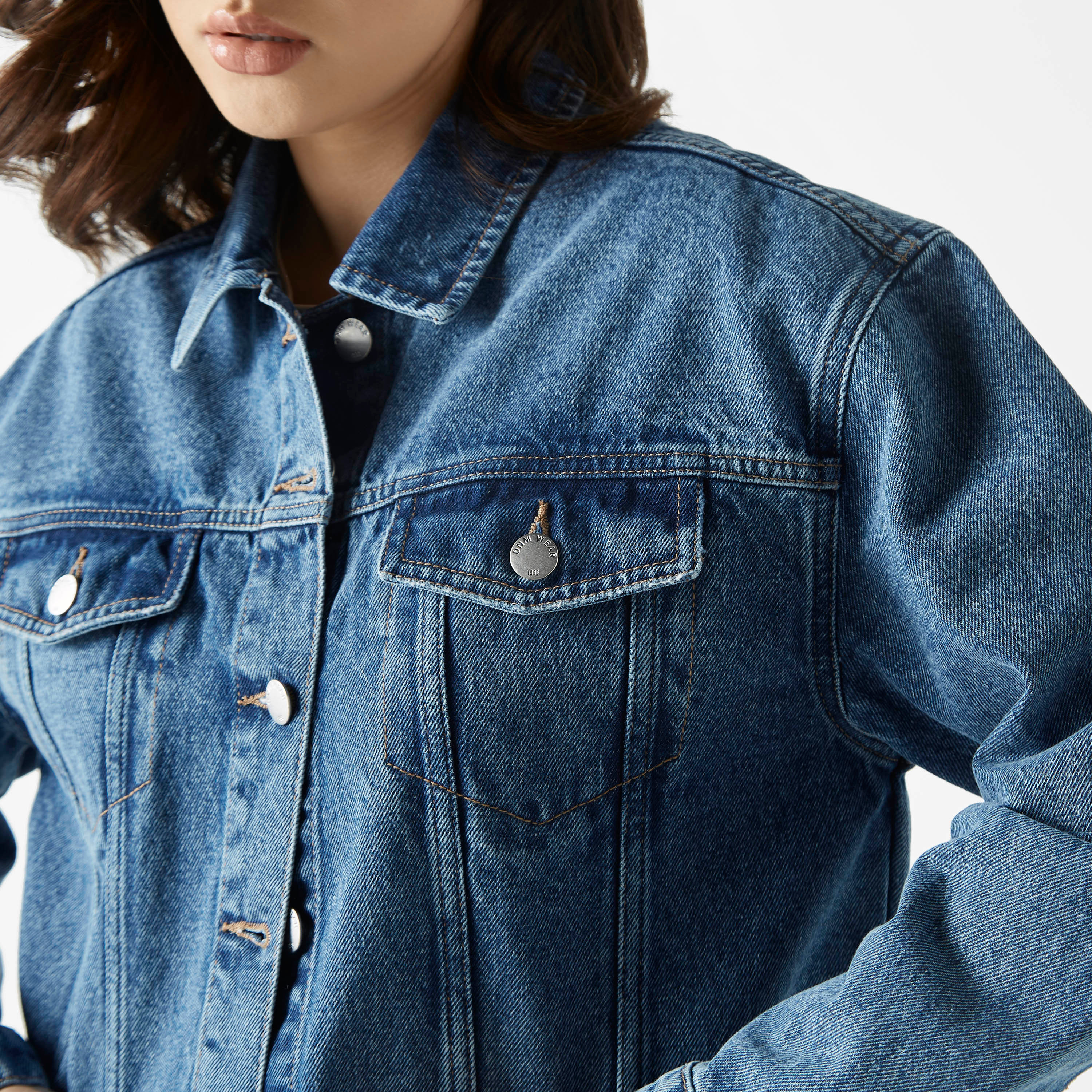 Jean jacket cheap with pockets