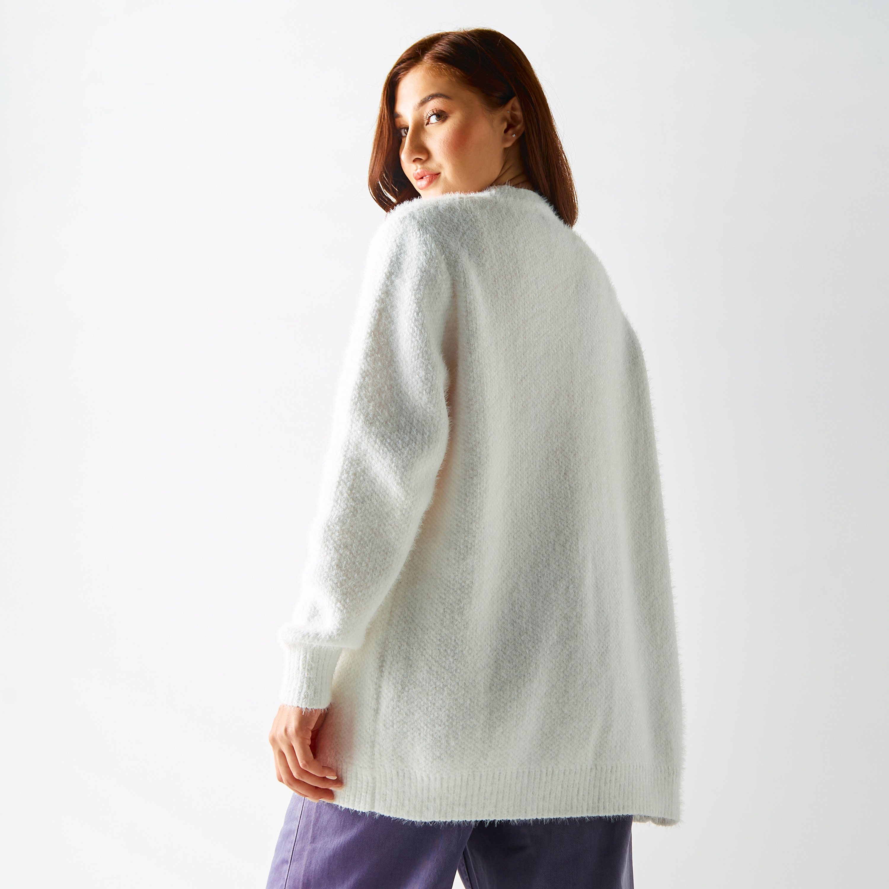 Longline wool cardigan best sale