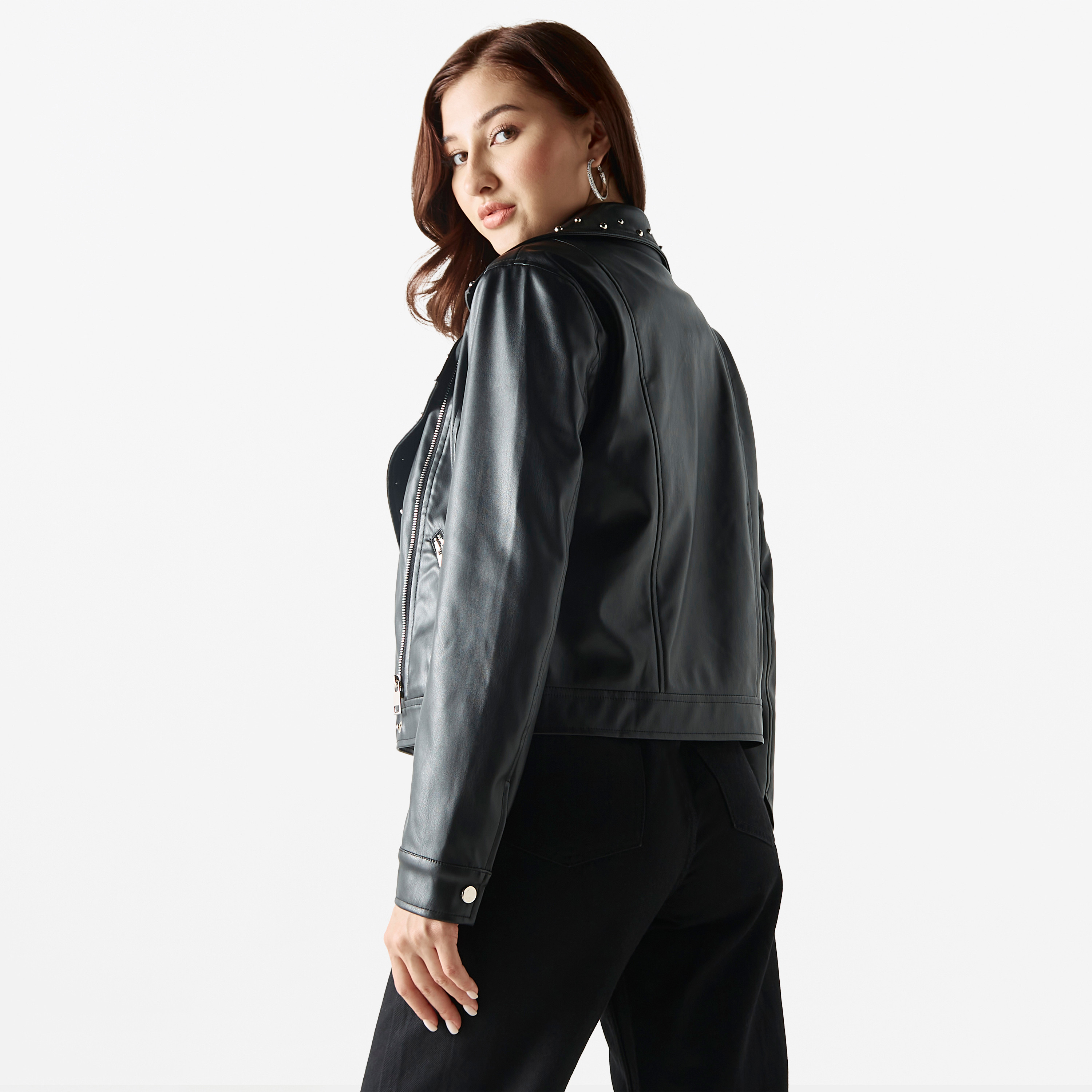 Sportsgirl leather outlet jacket