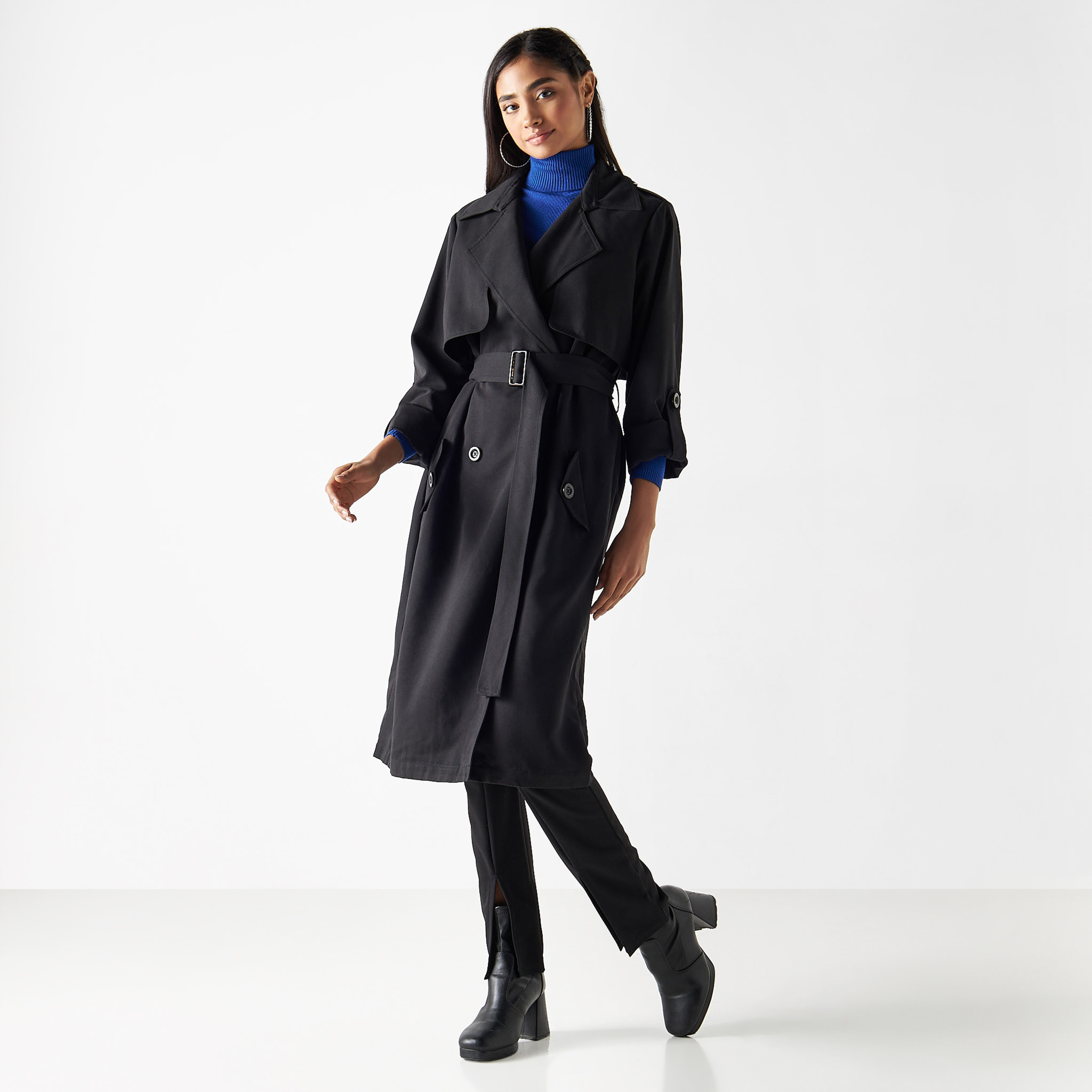 Solid Trench Coat with Belt and Pockets-women-clothing-coatsandjackets-coats-image-2
