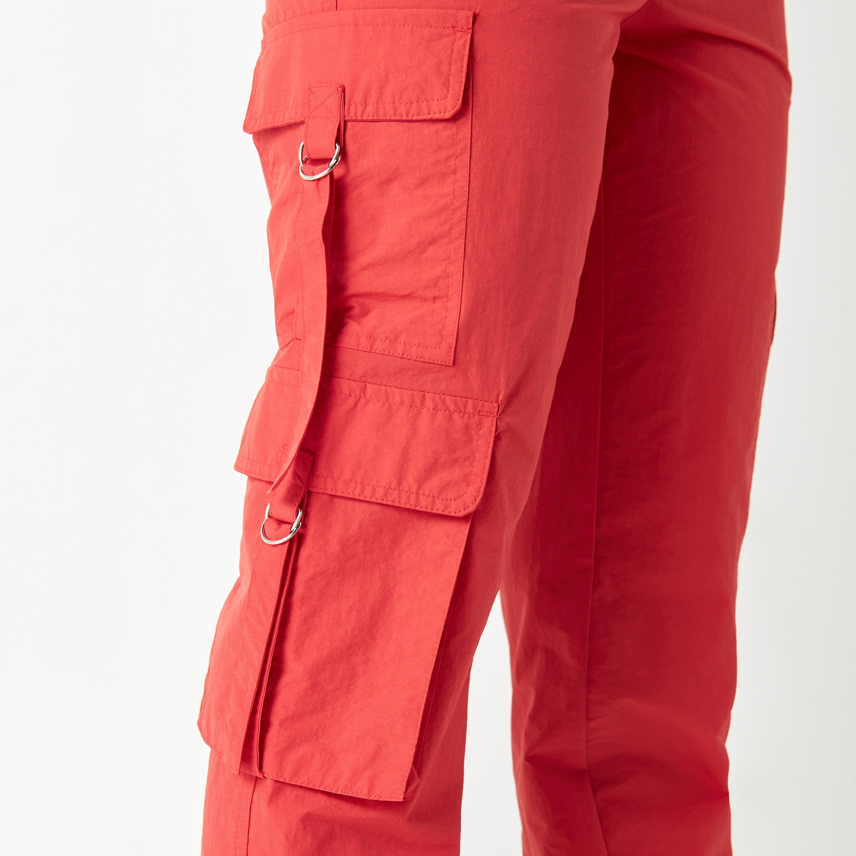 Cargo Pants with Elasticated Waistband and Pockets-women-clothing-bottoms-trousers-image-15