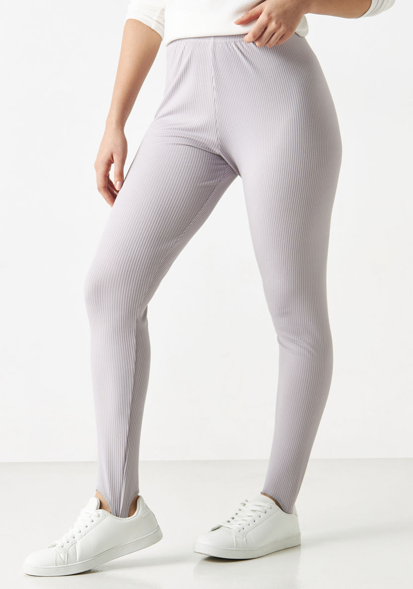 Buy Women's Textured Leggings with Elasticated Waistband Online