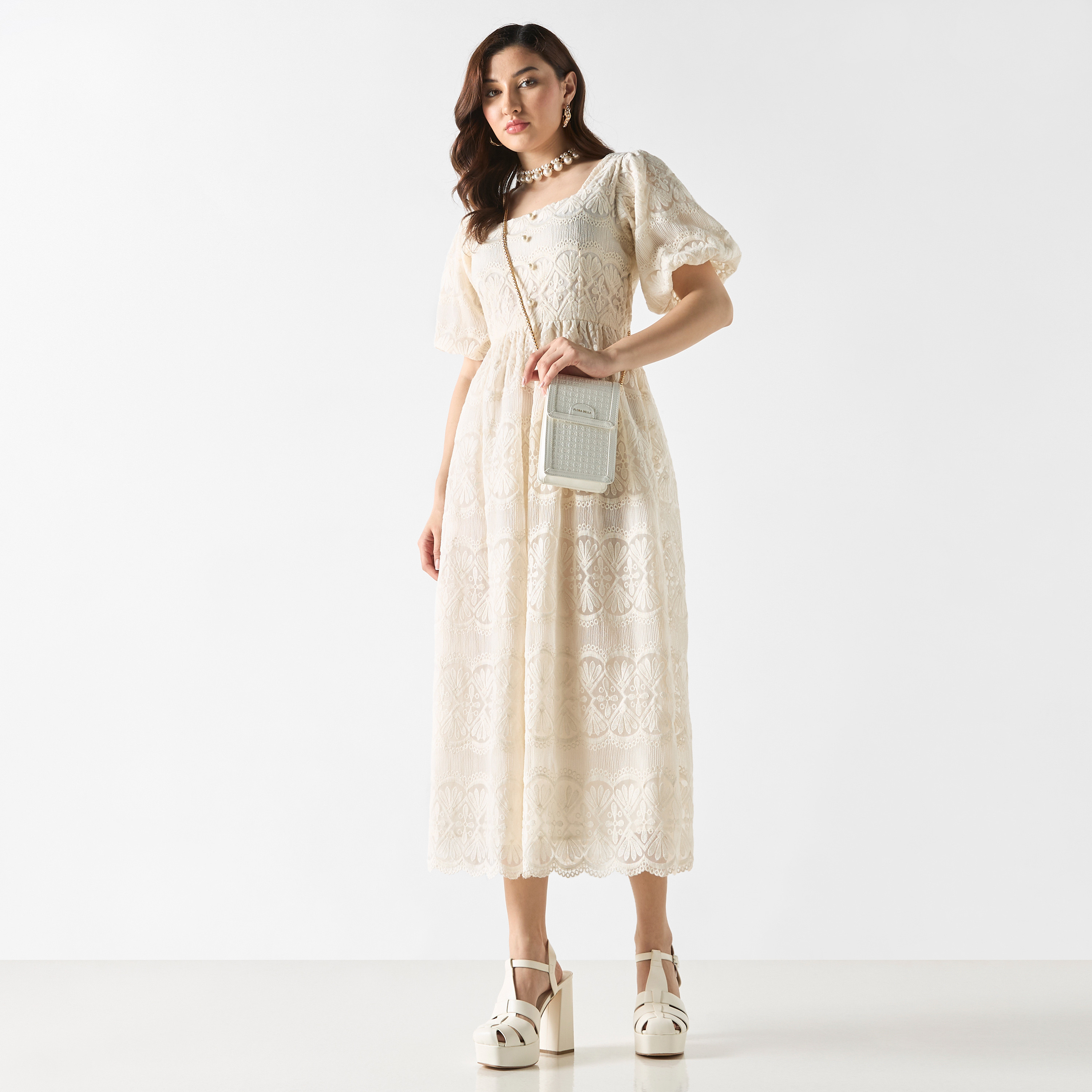 Embroidered maxi dresses with sleeves best sale