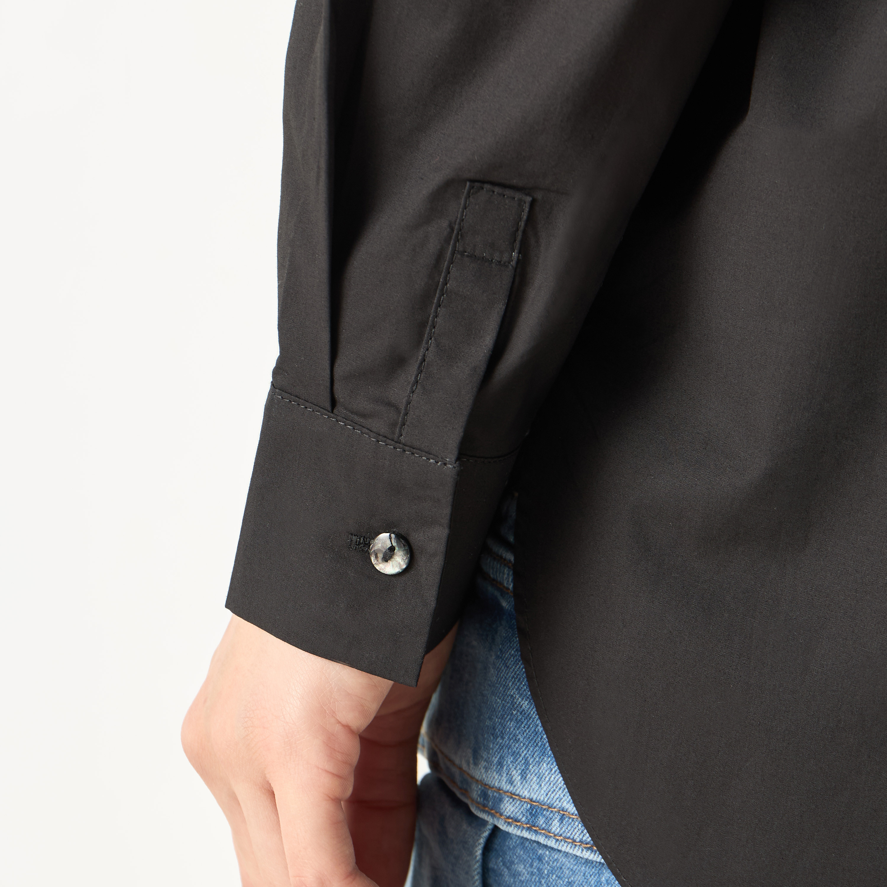 ◆boohoo◆ オープンステッチ ニットシャツ / stone JULLIN（ユリン）の「【JULLIN】 loose open collar stitch