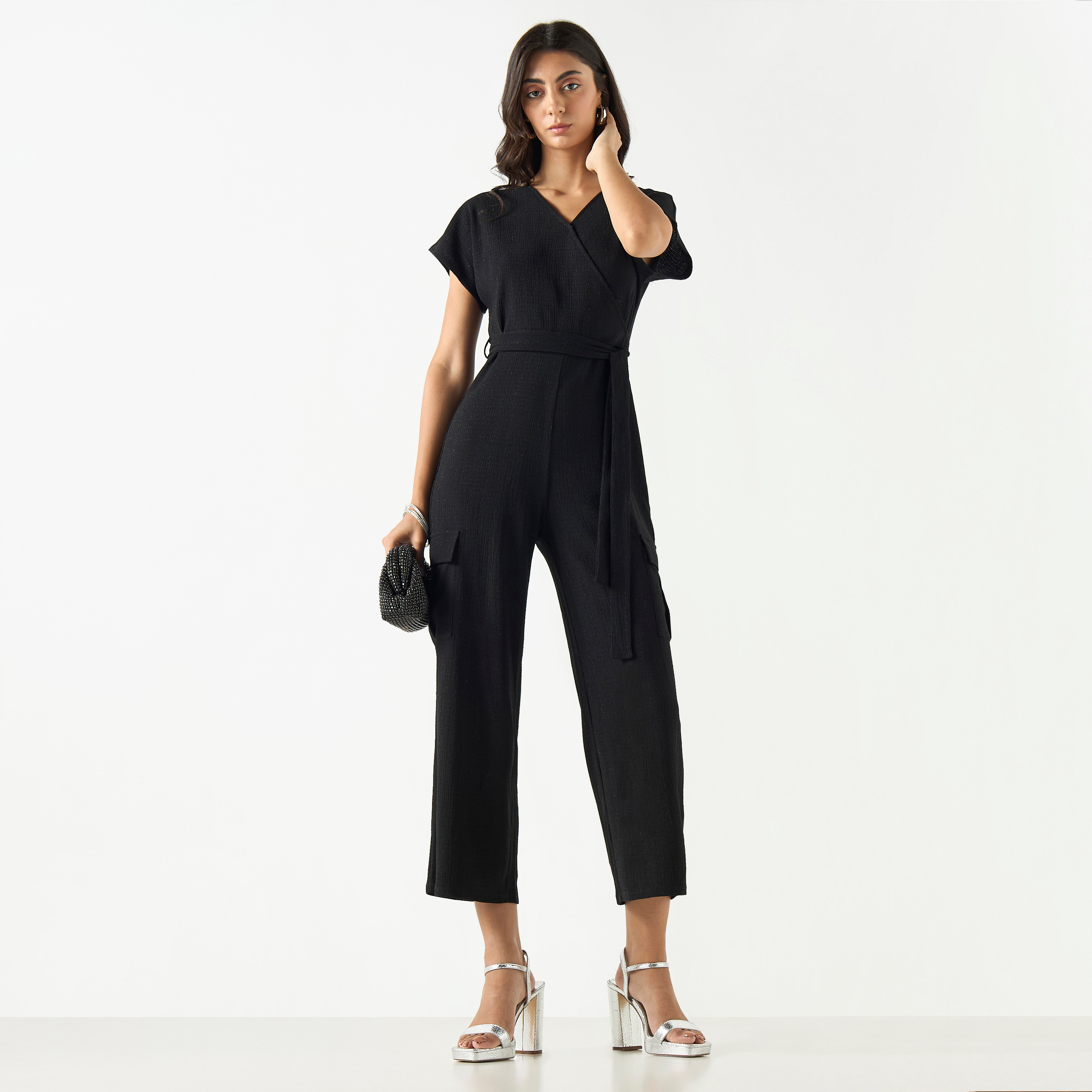 salsation 秋冬新作 V-Neck jumpsuit SALSATION JUMPSUIT Size S V-Neck Jumpsuit in French Terry