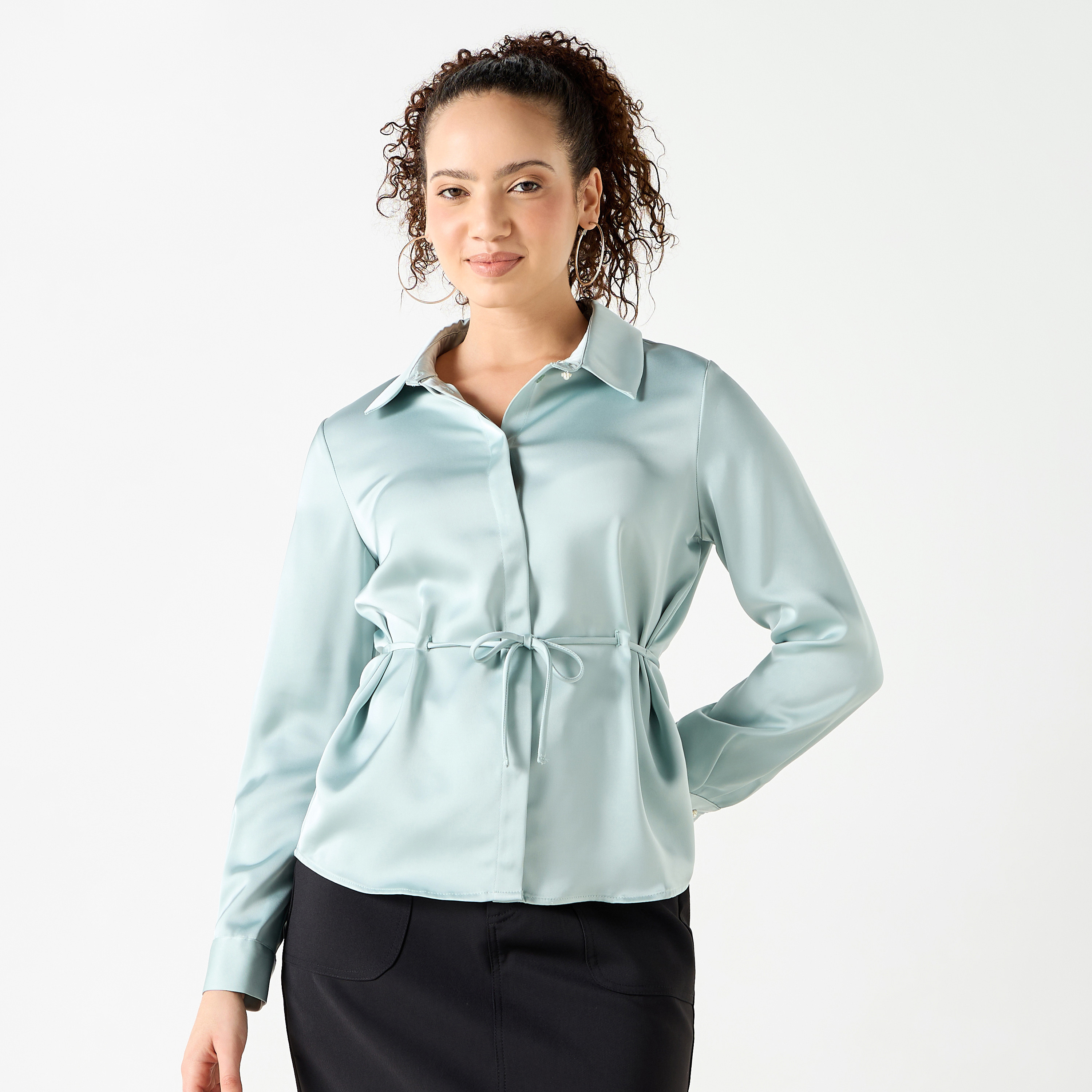 قميص برباط وأكمام طويلة-women-clothing-shirtsandblouses-shirts-image-1