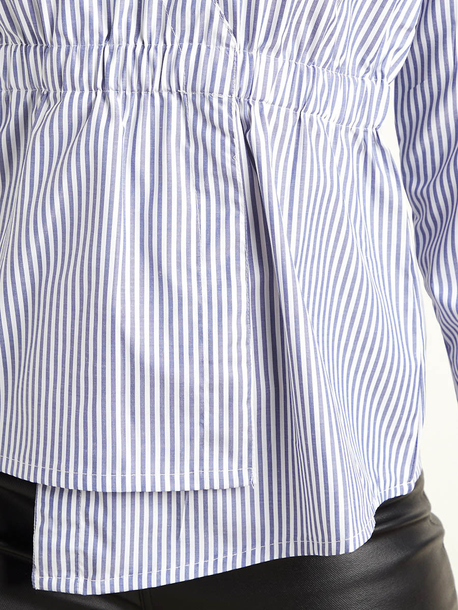 Styli Striped Wrap Asymmetric Top-women-clothing-shirtsandblouses-blouses-image-3