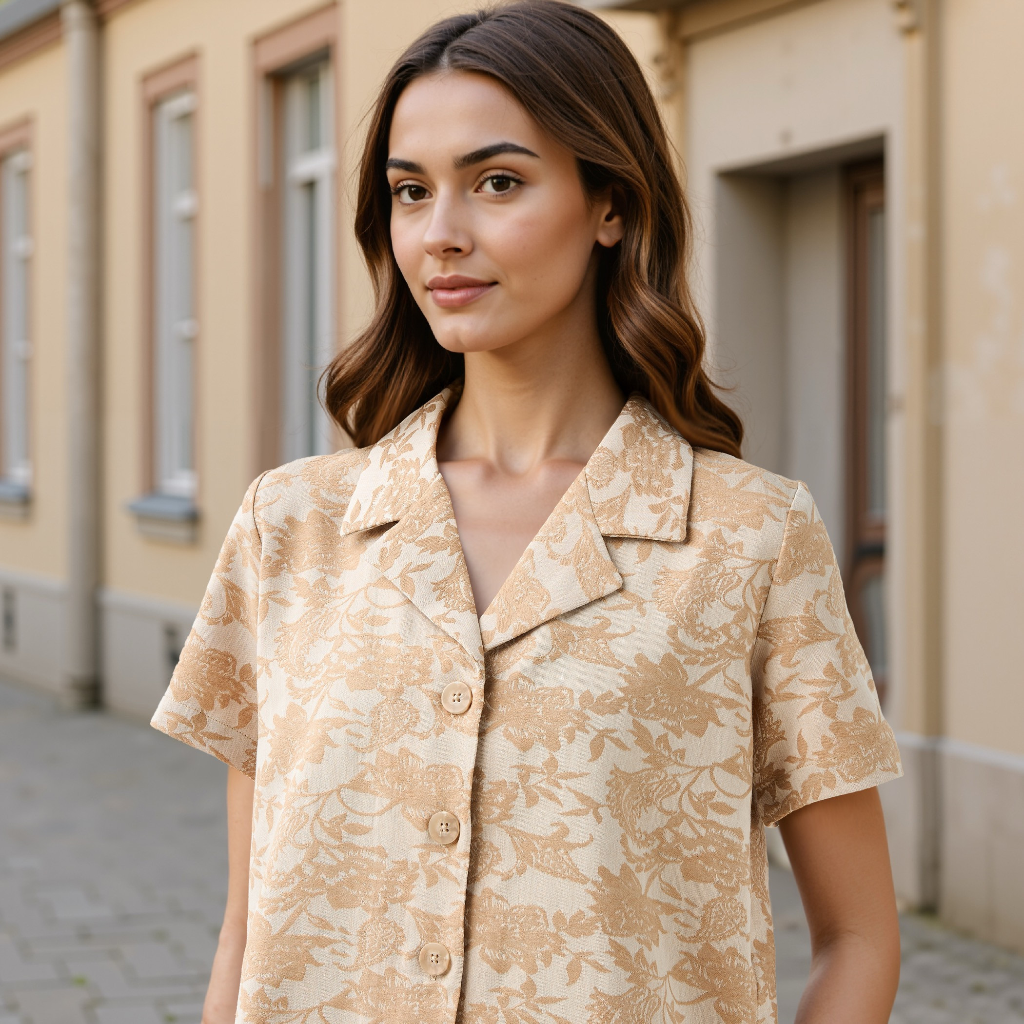 Printed Jacquard Textured Shirt-women-clothing-shirtsandblouses-shirts-image-4