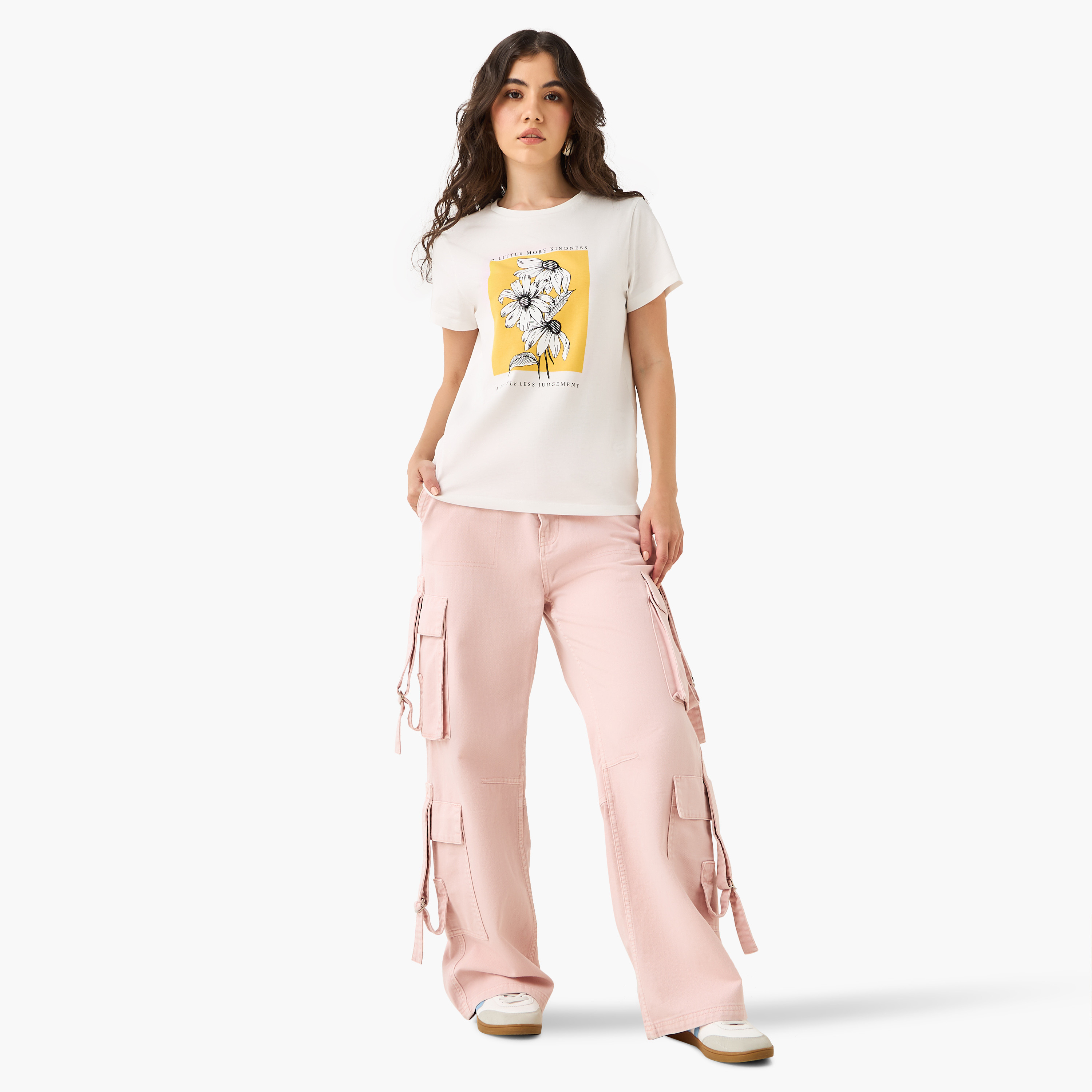 Printed Crew Neck T-shirt-women-clothing-tshirts-image-12