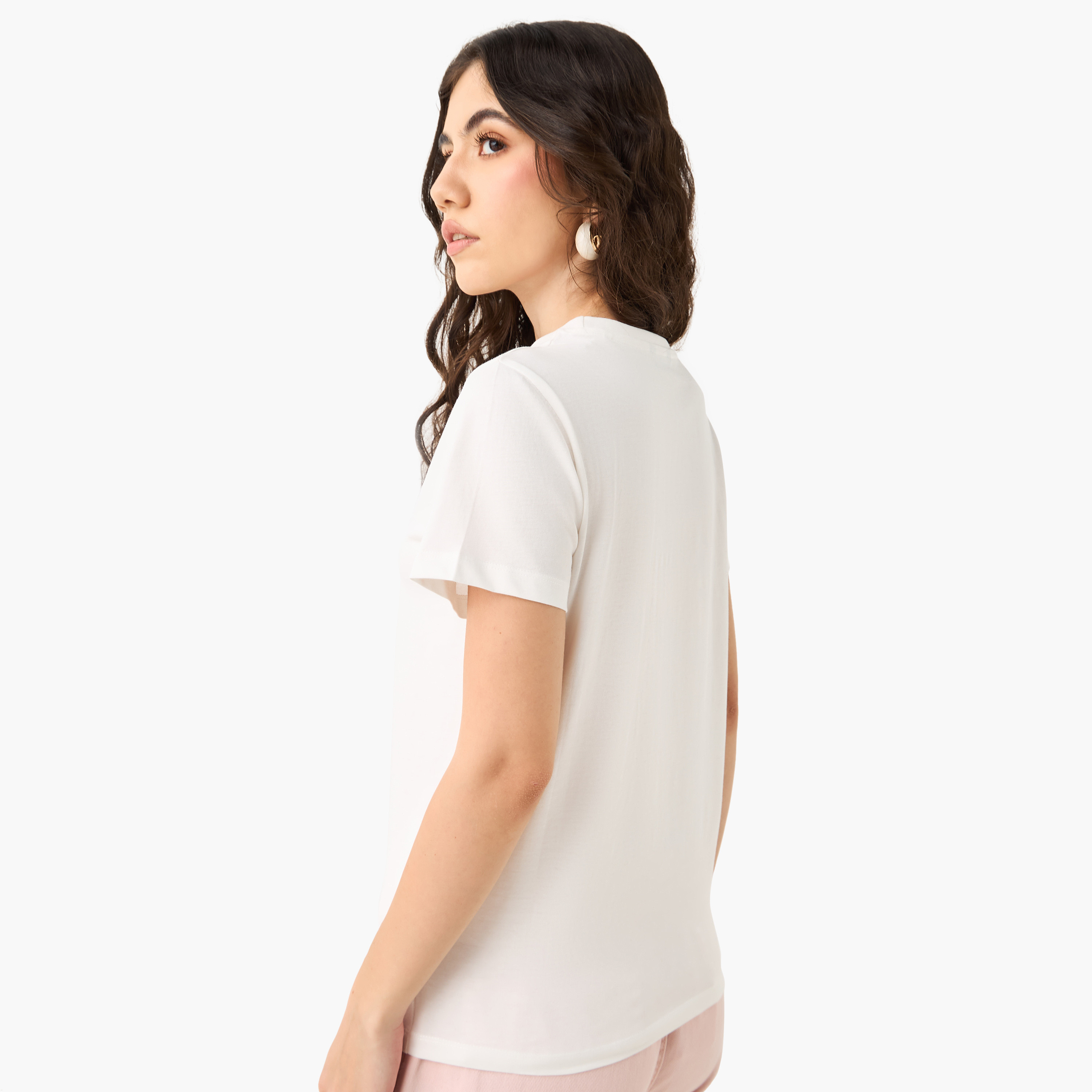 Printed Crew Neck T-shirt-women-clothing-tshirts-image-13