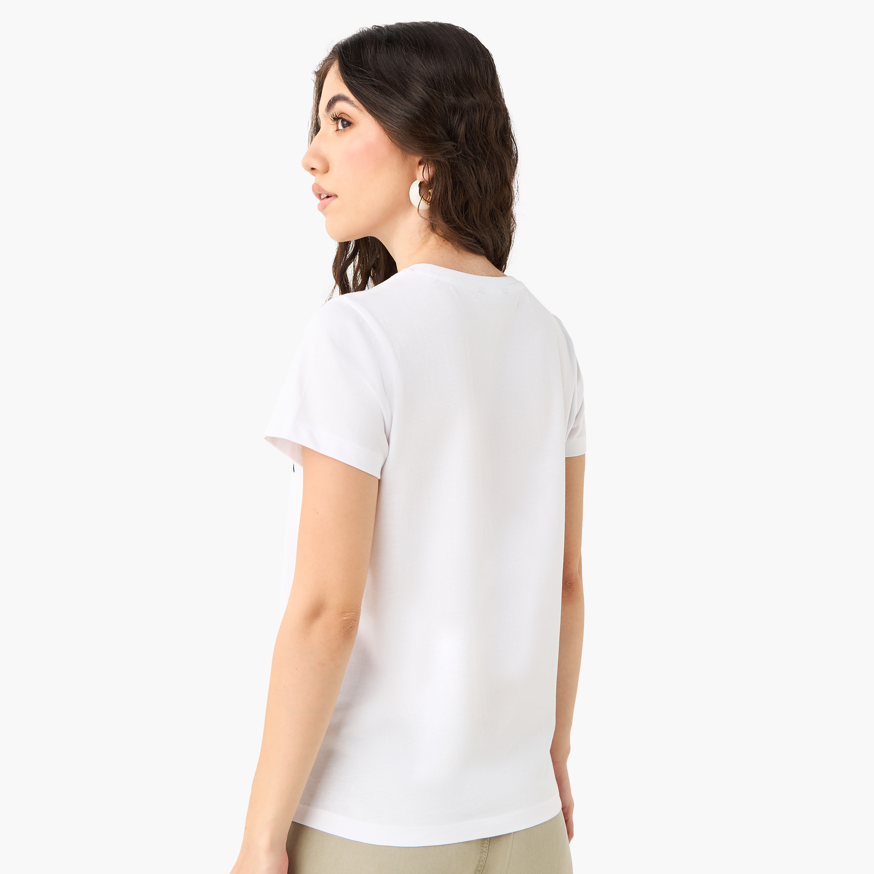 Printed Crew Neck T-shirt-women-clothing-tshirts-image-8
