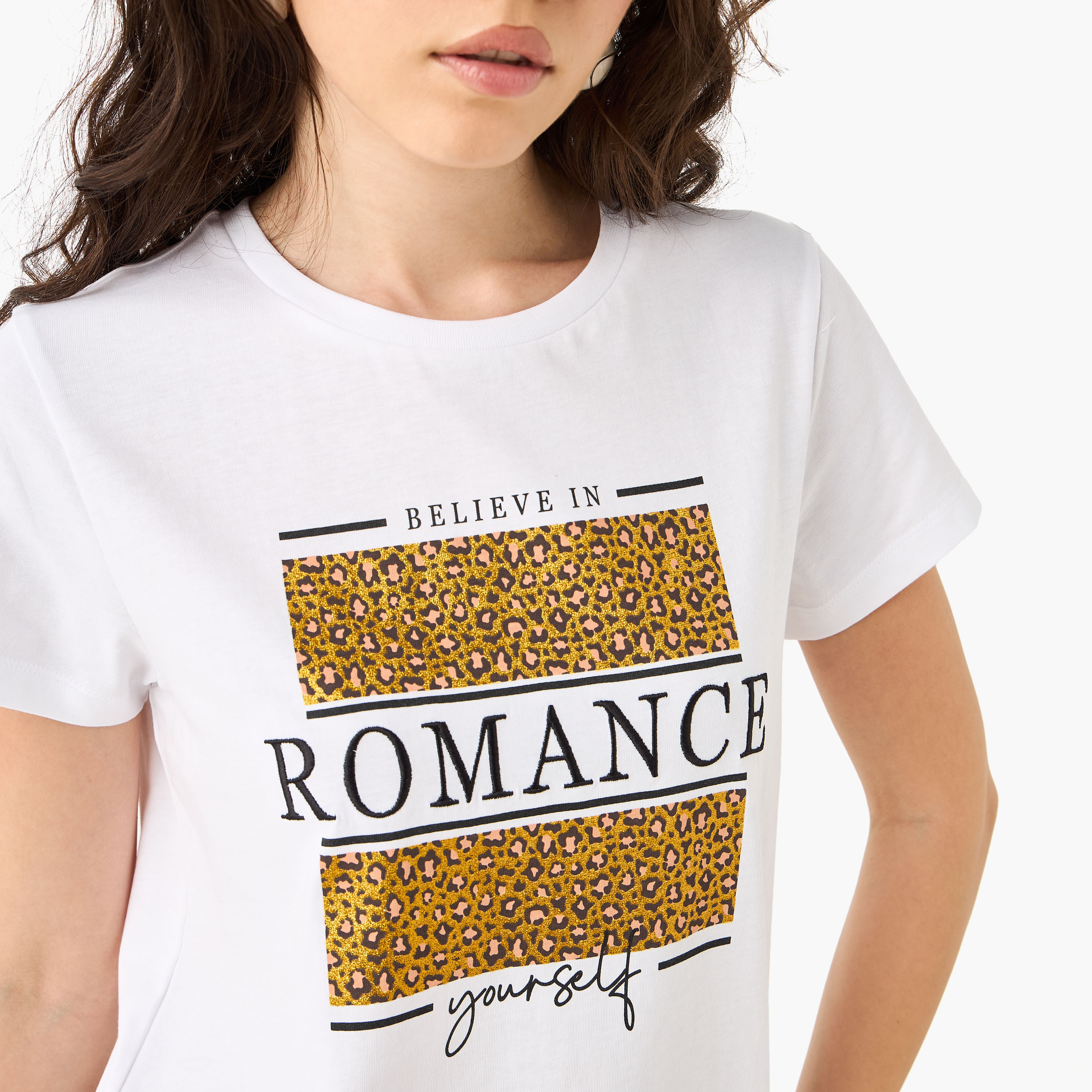Printed Crew Neck T-shirt-women-clothing-tshirts-image-9