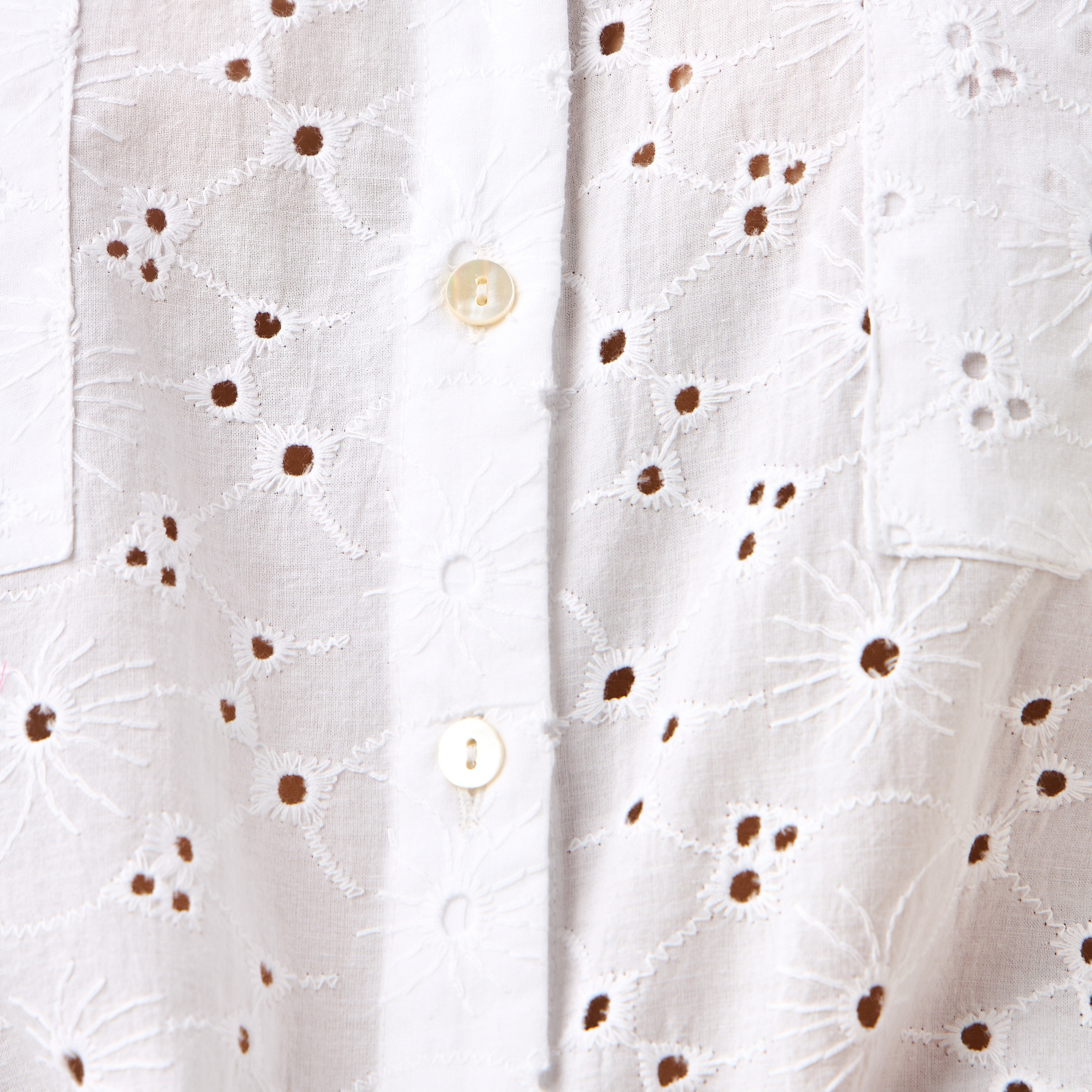 Schiffli Textured Shirt with Collar and Knot Detail-women-clothing-shirtsandblouses-shirts-image-5