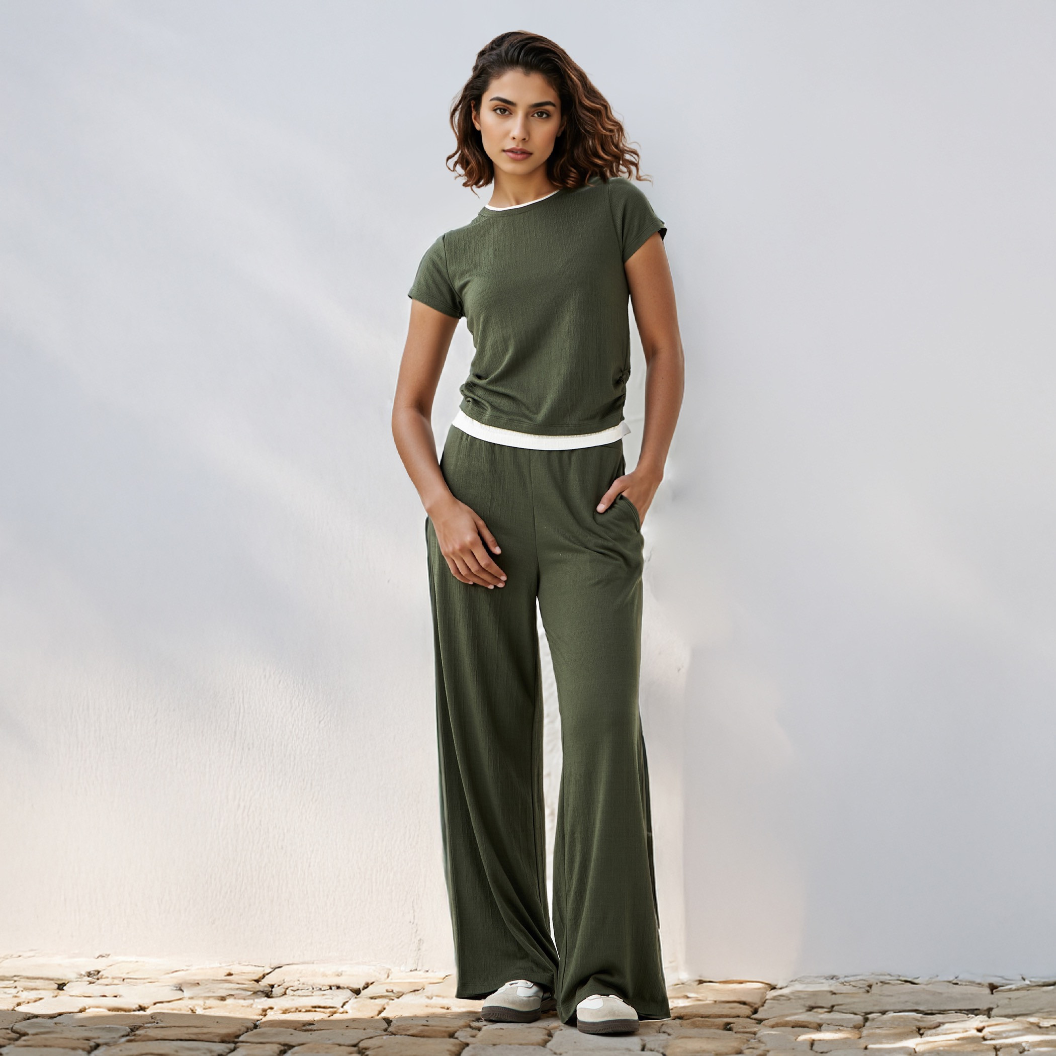 تيشيرت توفر بتصميم مجمع على الجانبين-women-clothing-tshirts-image-2