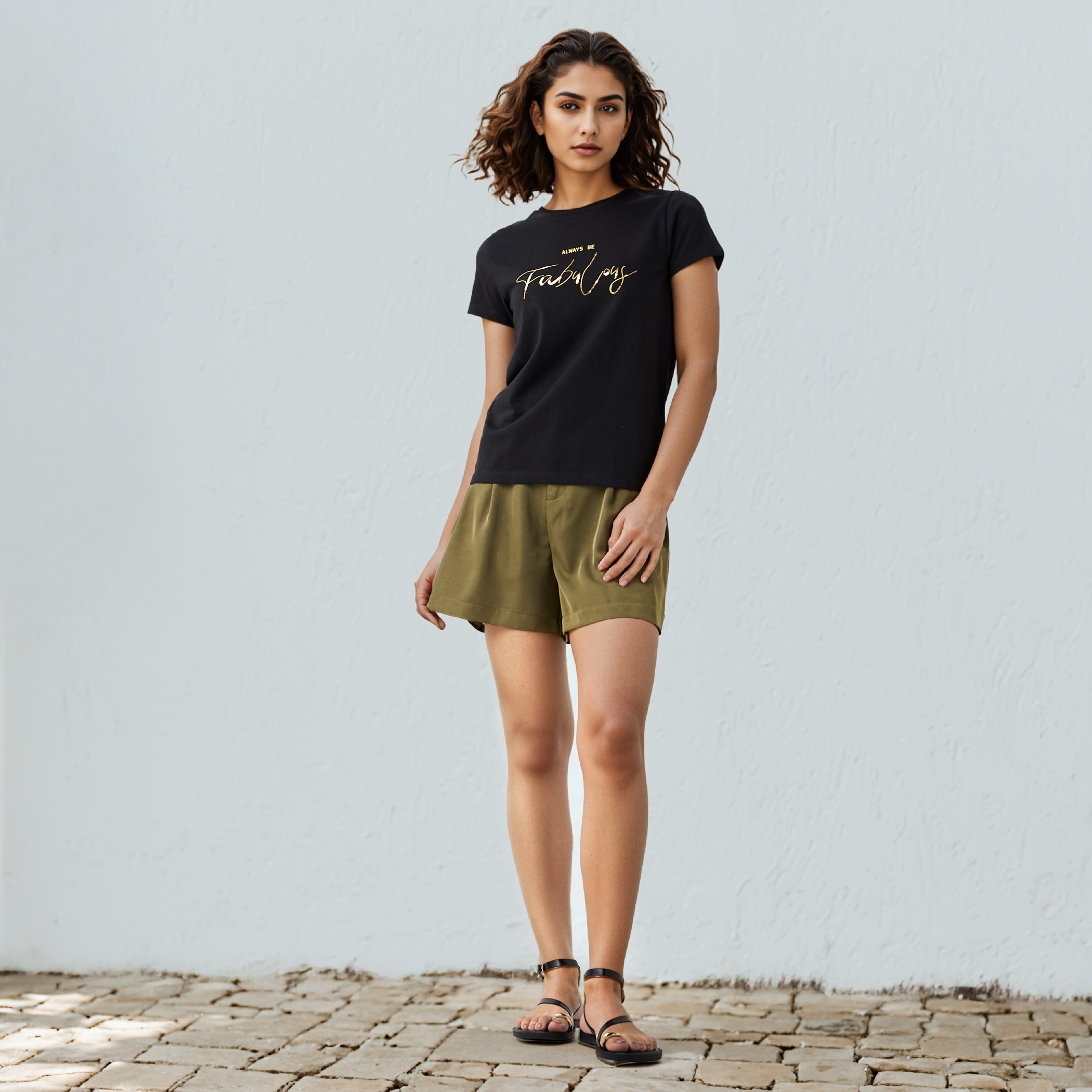 Embellished T-shirt with Crew Neck-women-clothing-tshirts-image-2