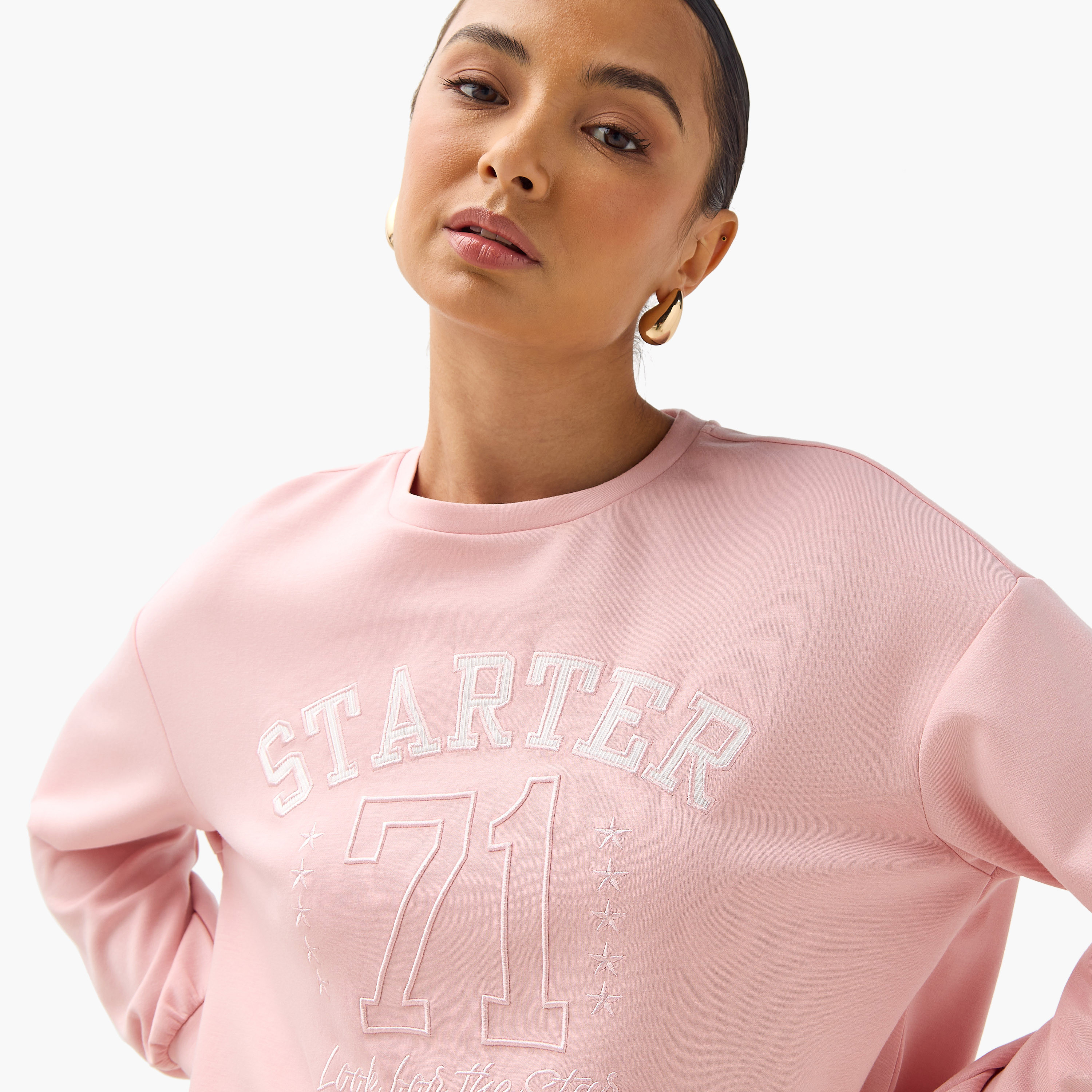 Starter Embroidered Crop Sweatshirt-women-winterwear-hoodiesandsweatshirts-sweatshirts-image-4