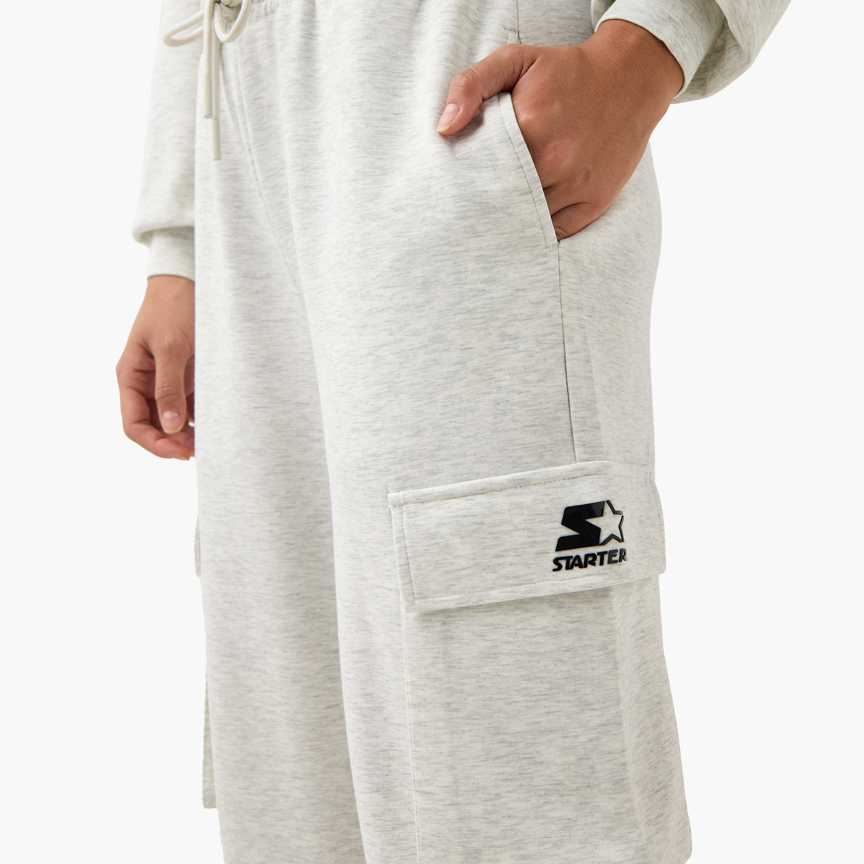 Starter Cargo Joggers with Drawstring Closure and Pocket Detail-women-clothing-bottoms-joggers-image-3