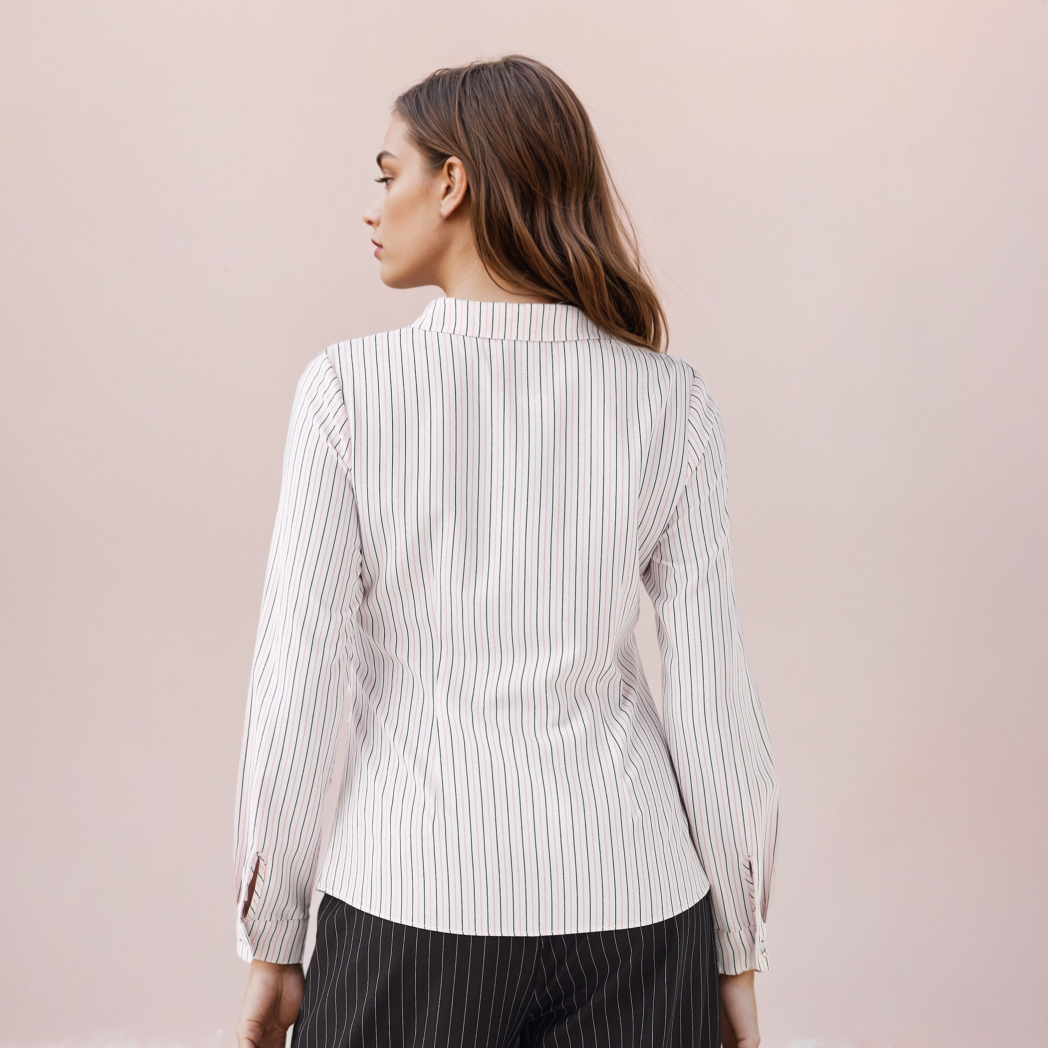 Slim Fit Striped Collared Shirt-women-clothing-shirtsandblouses-shirts-image-3