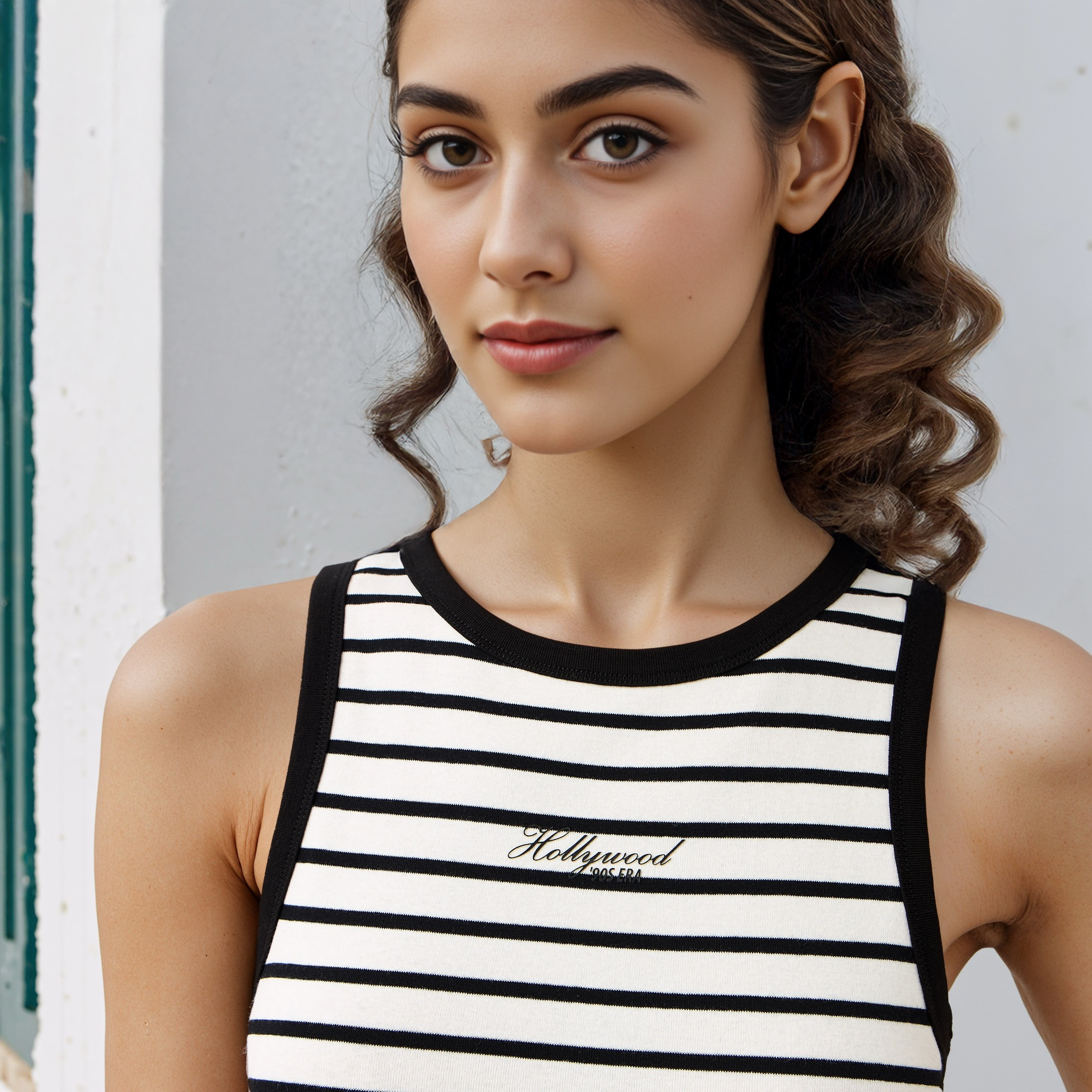 Striped Racerback Tank Top-women-clothing-tshirts-image-4