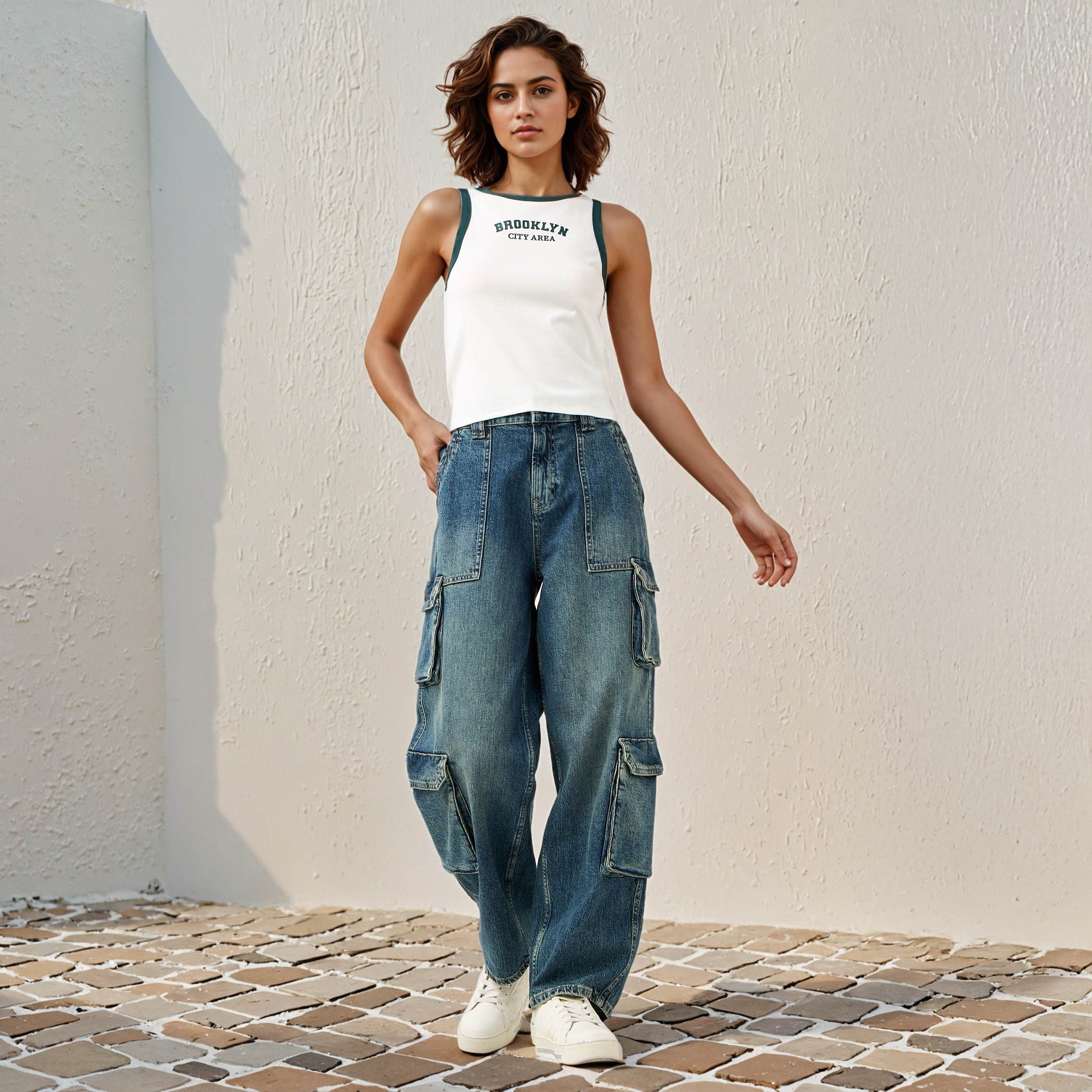 Printed Racerback Tank Top-women-clothing-tshirts-image-2