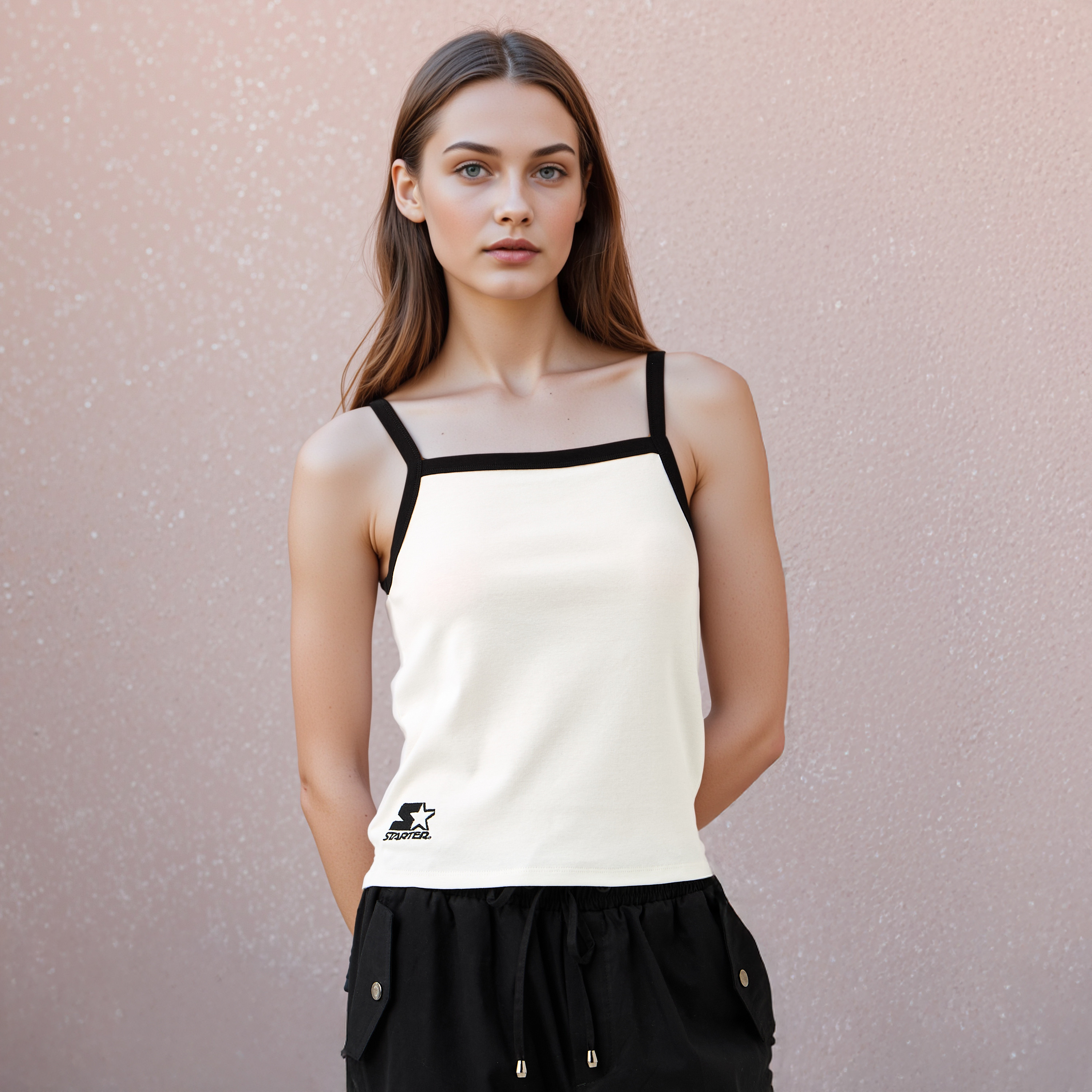 بلوزة تانك بتفاصيل شعار من ستارتر-women-clothing-tshirts-image-1