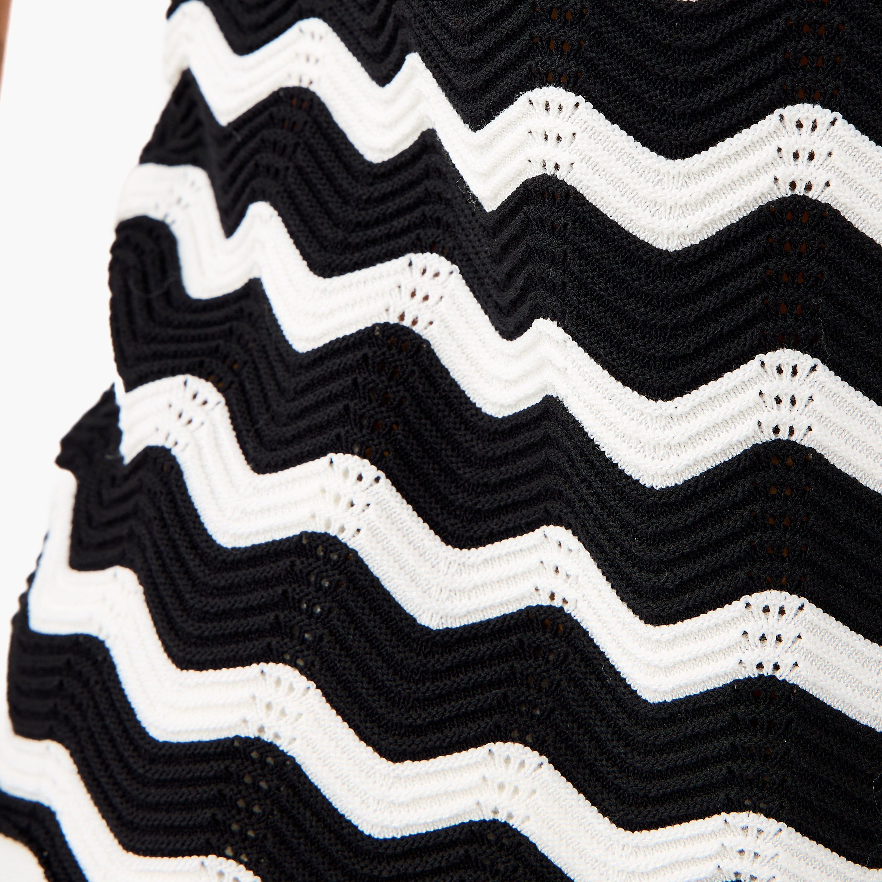 Ziz-Zag Textured Polo T-shirt with Short Sleeves-women-clothing-tshirts-image-5
