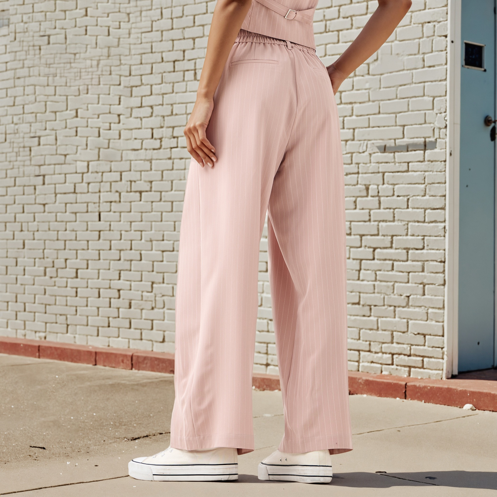 Striped Wide-Leg Linen Blend Pants with Pockets-women-clothing-bottoms-trousers-image-3