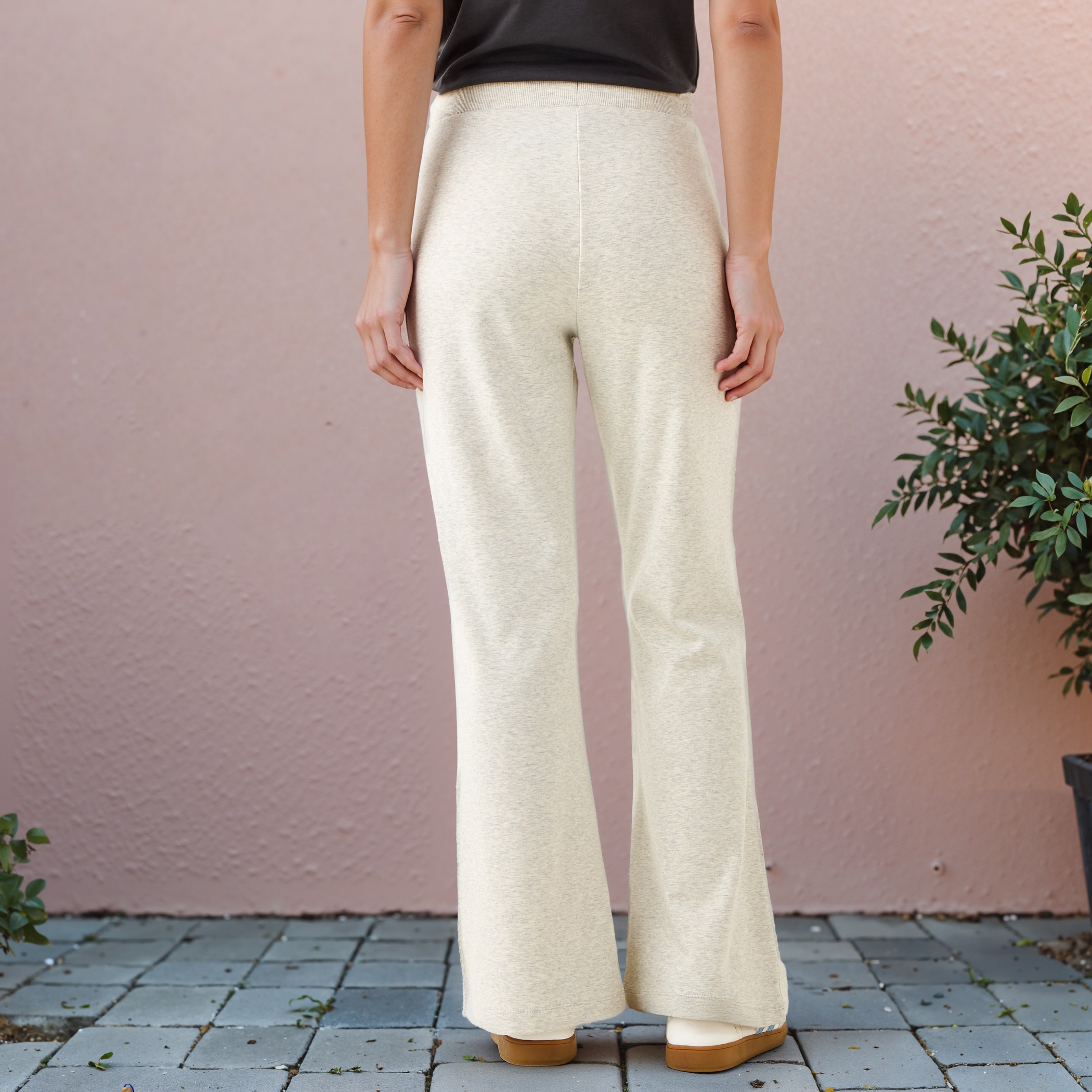 Textured Flared Flexi Waist Leggings-women-clothing-bottoms-leggings-image-3