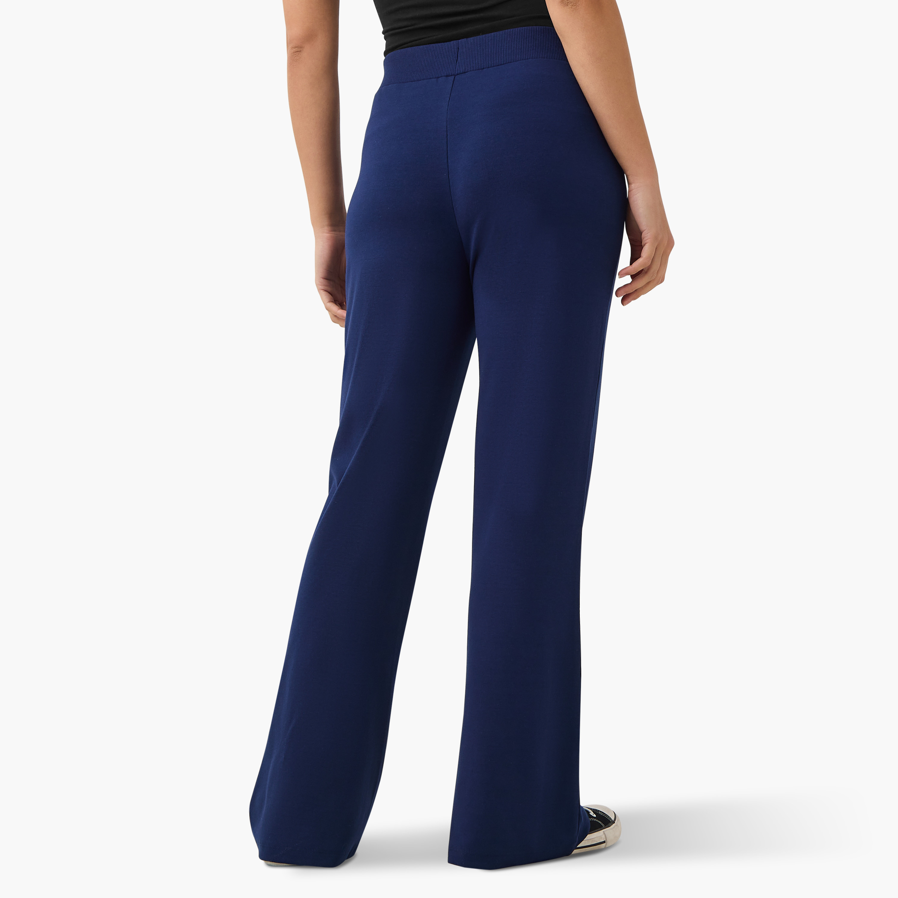 Solid Flared Flexi Waist Leggings-women-clothing-bottoms-leggings-image-4