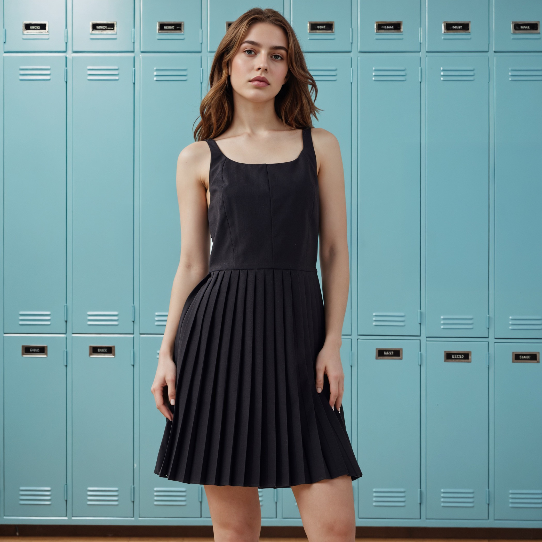 Pleated Sleeveless Dress-women-clothing-dresses-image-1