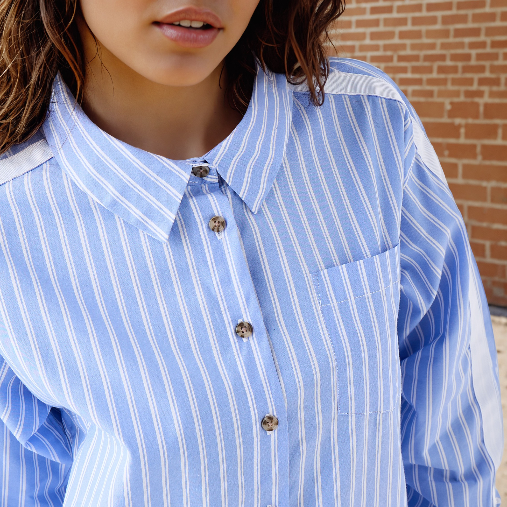 Striped Oxford Shirt with Tie-Up Detail and Chest Pocket-women-clothing-shirtsandblouses-shirts-image-4
