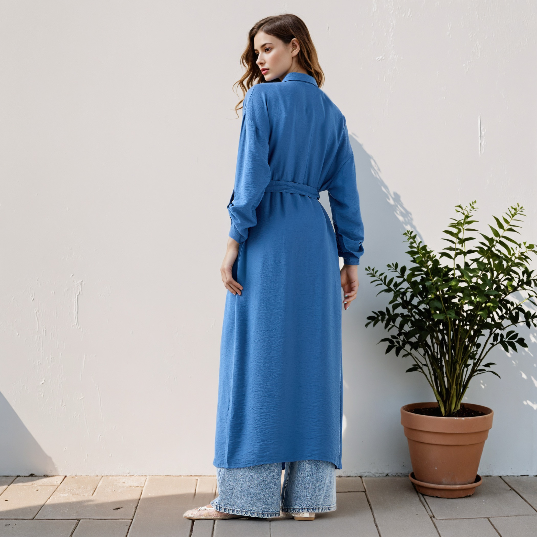 فستان قميص ماكسي بجيوب مع حزام قابل للفصل-women-clothing-dresses-image-8