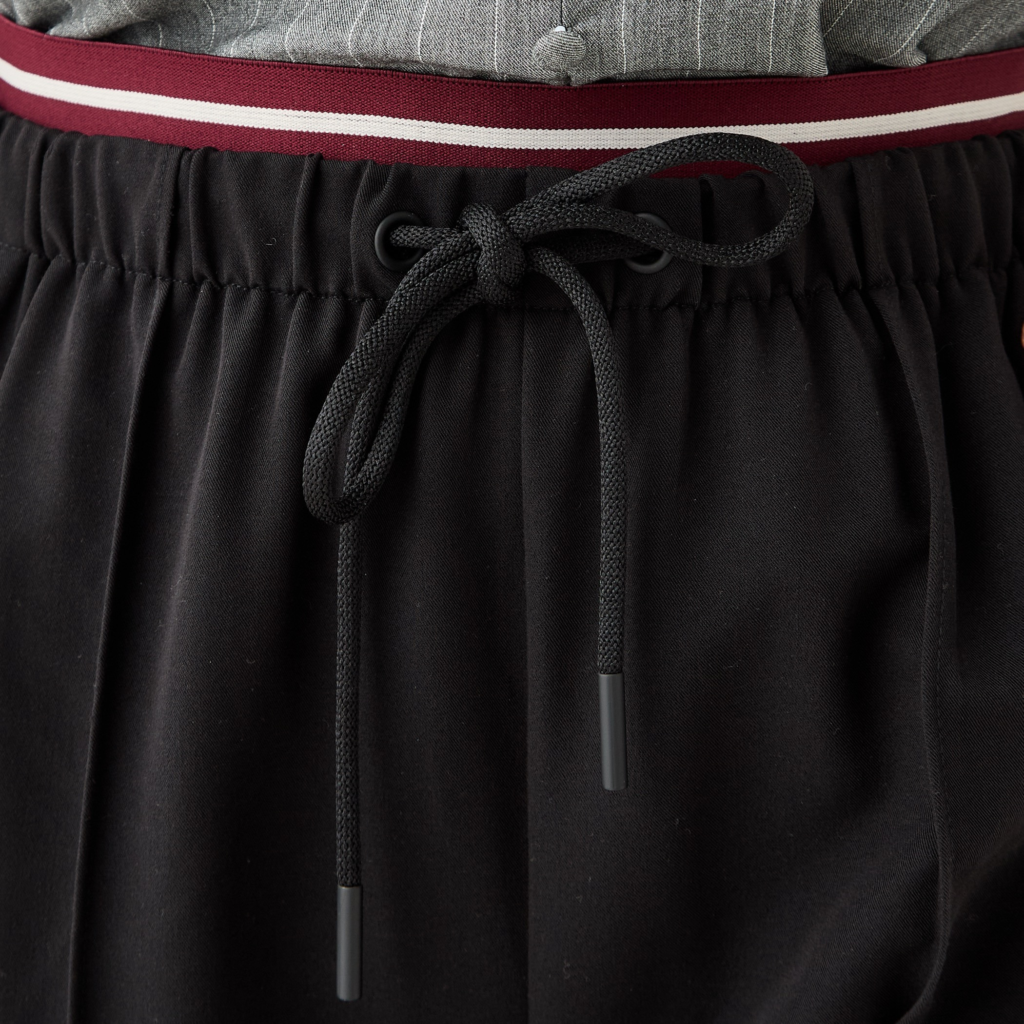 Drawstring Closure Regular Fit Flexi Waist Pants-women-clothing-bottoms-trousers-image-5