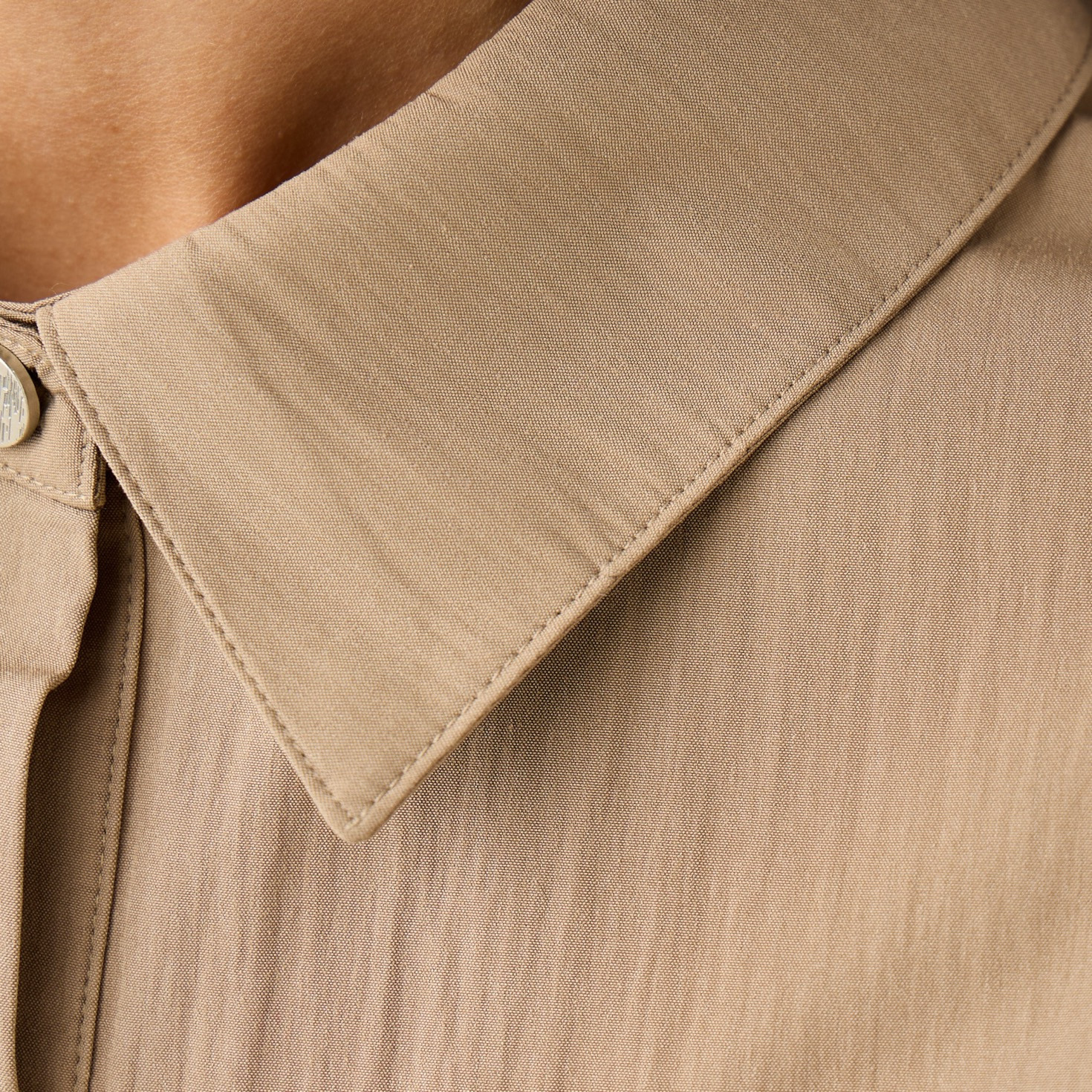 Flap Detail Cap Sleeves Collared Shirt-women-clothing-shirtsandblouses-shirts-image-5