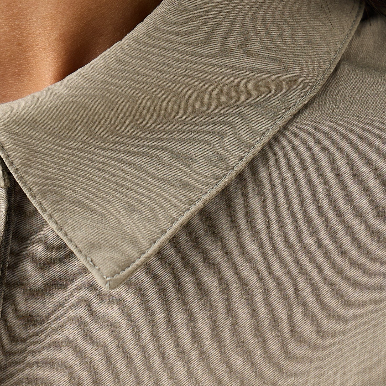 Flap Detail Cap Sleeves Collared Shirt-women-clothing-shirtsandblouses-shirts-image-5