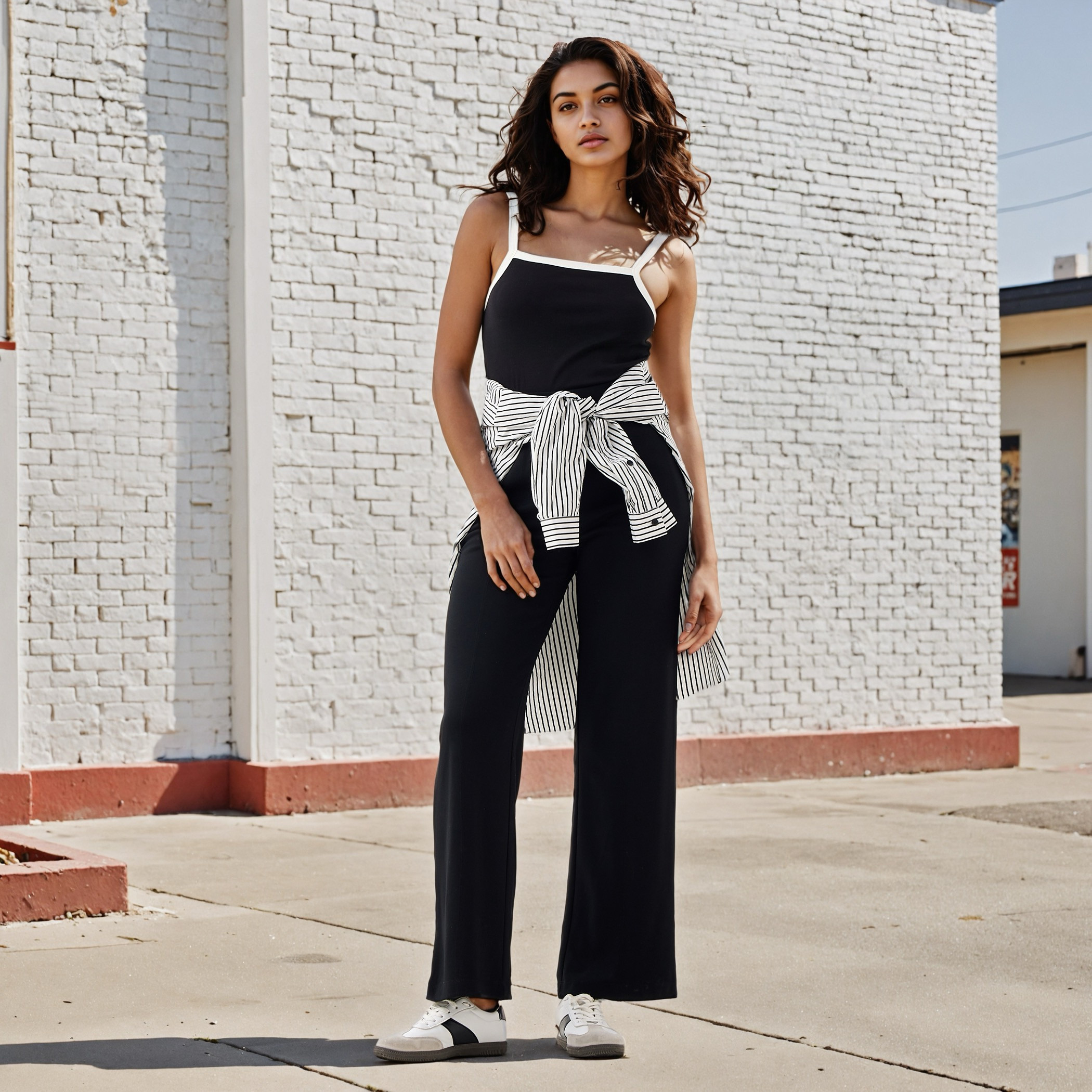 Regular Fit Mid Rise Flexi Waist Pants with Pockets-women-clothing-trousers-image-2