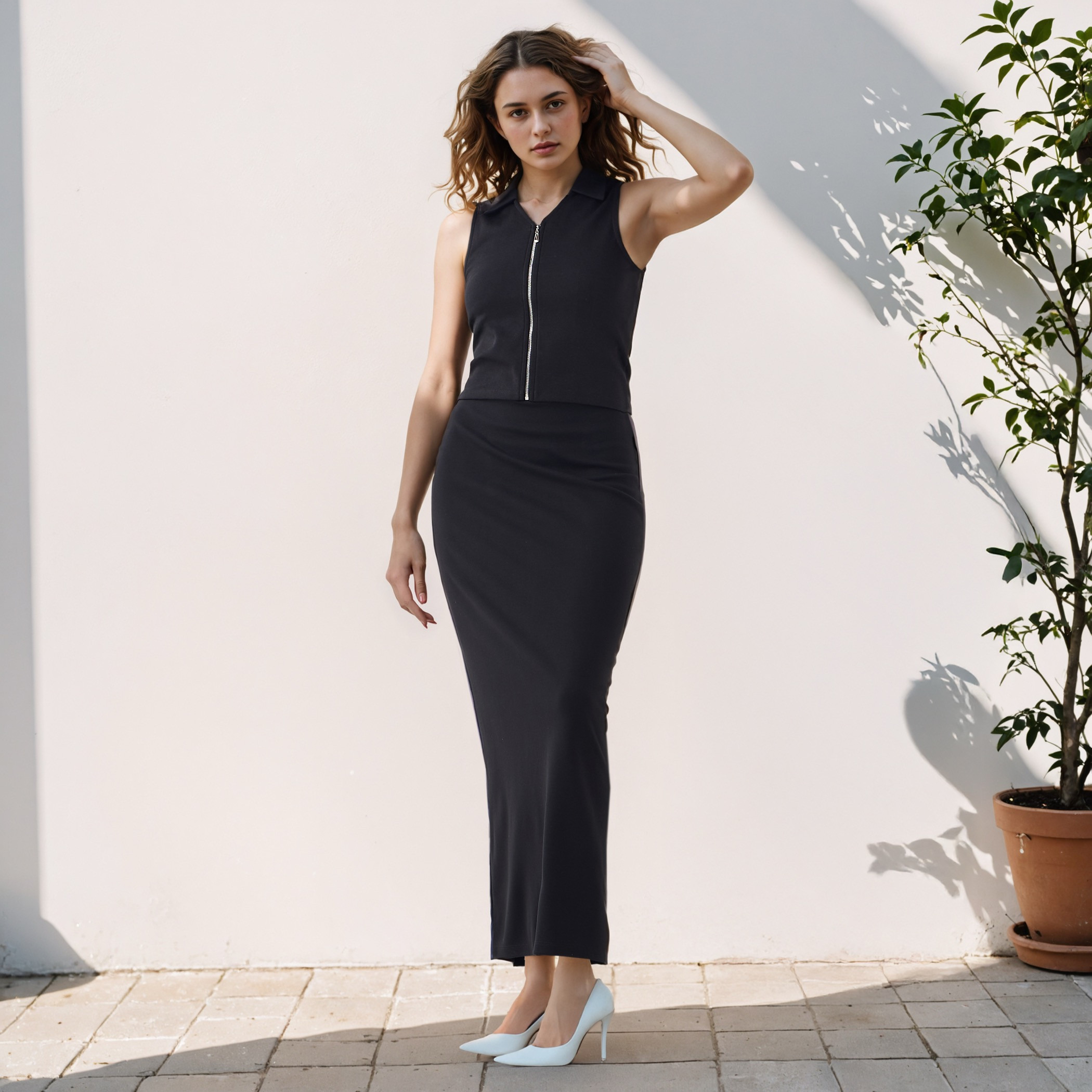 Maxi Skirt with Slit Detail-women-clothing-bottoms-skirts-image-2