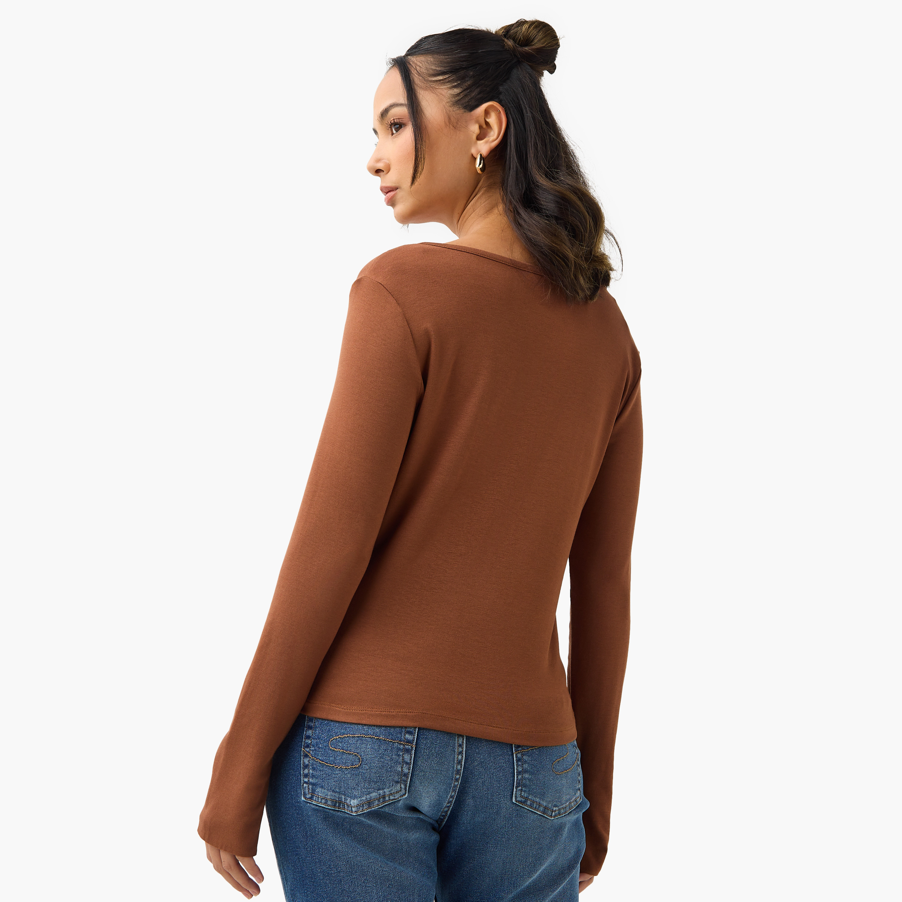 Regular Fit Plain Cardigan-women-winterwear-cardigansandjumpers-cardigans-image-3