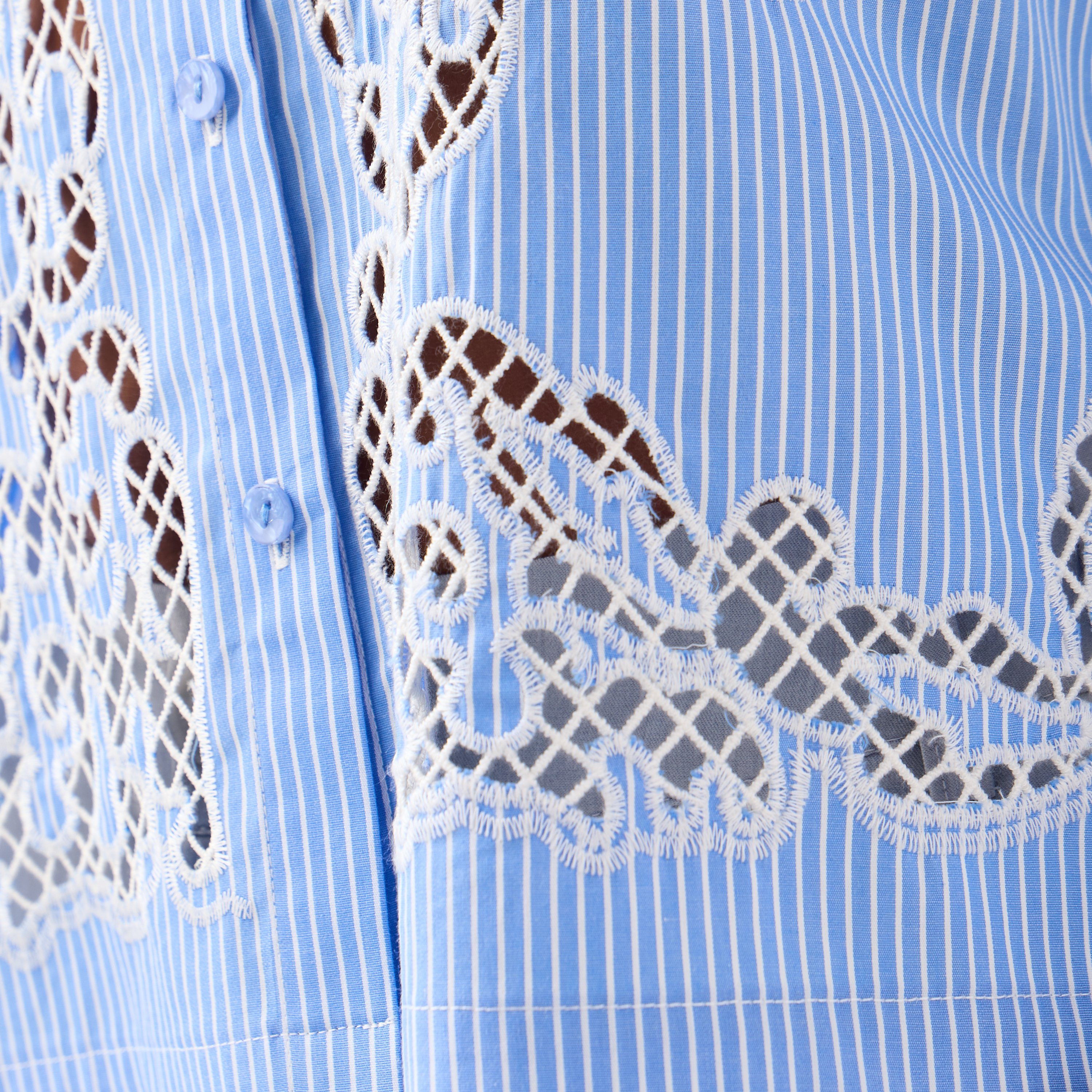 Striped Cutwork Cotton Shirt with Long Sleeves-women-clothing-shirtsandblouses-shirts-image-5