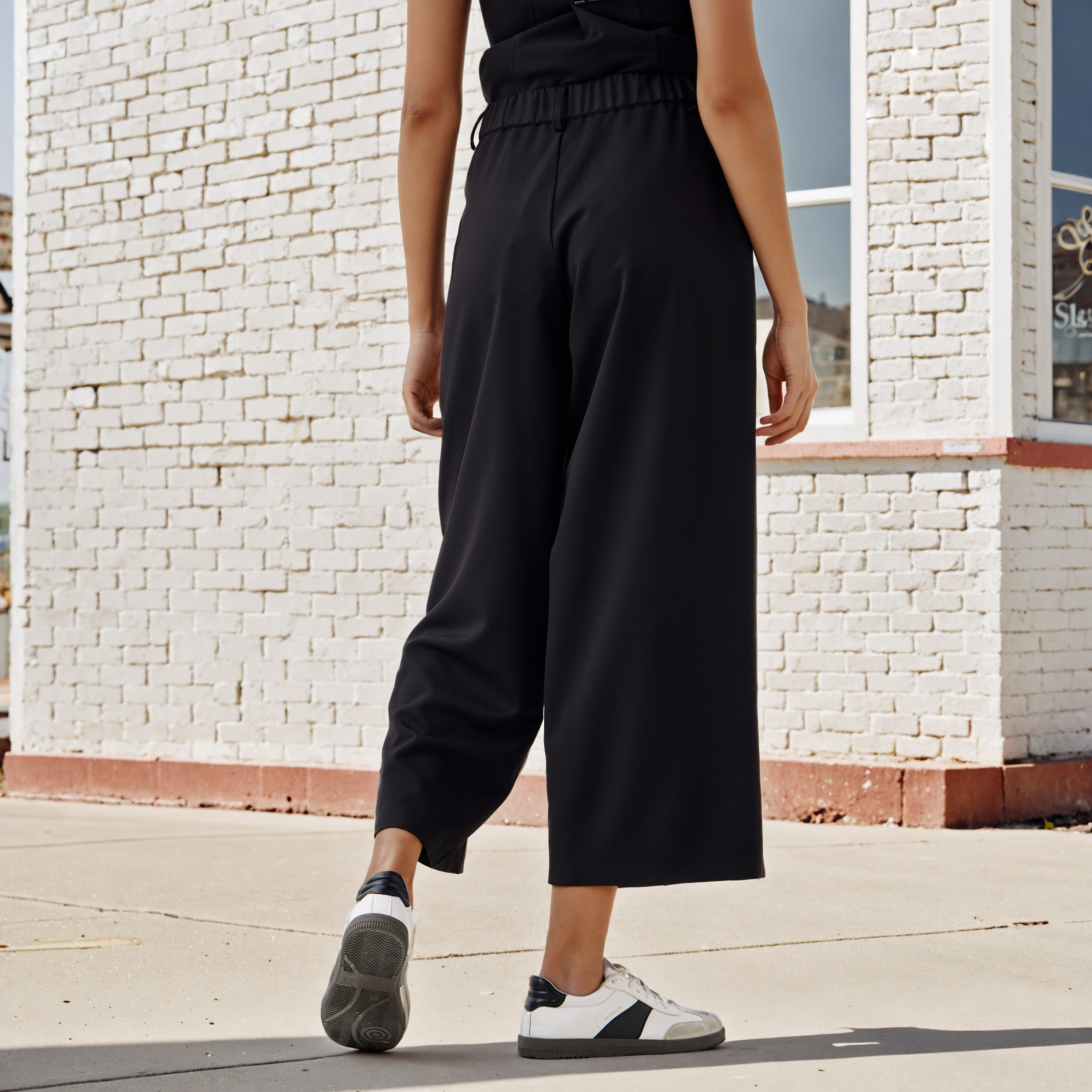 Pleated Regular Fit Pants with Pockets-women-clothing-bottoms-trousers-image-3