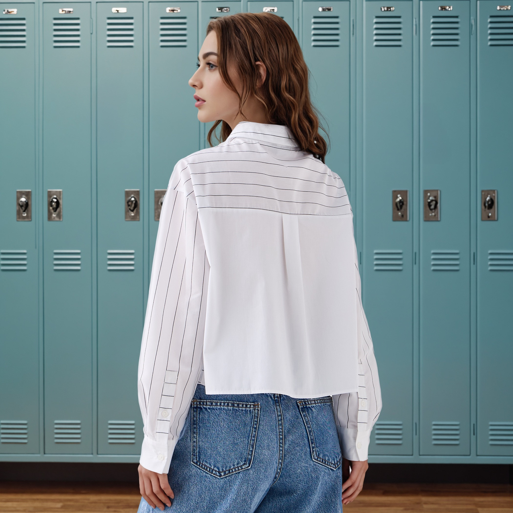 Striped Cropped Shirt-women-clothing-shirtsandblouses-shirts-image-3