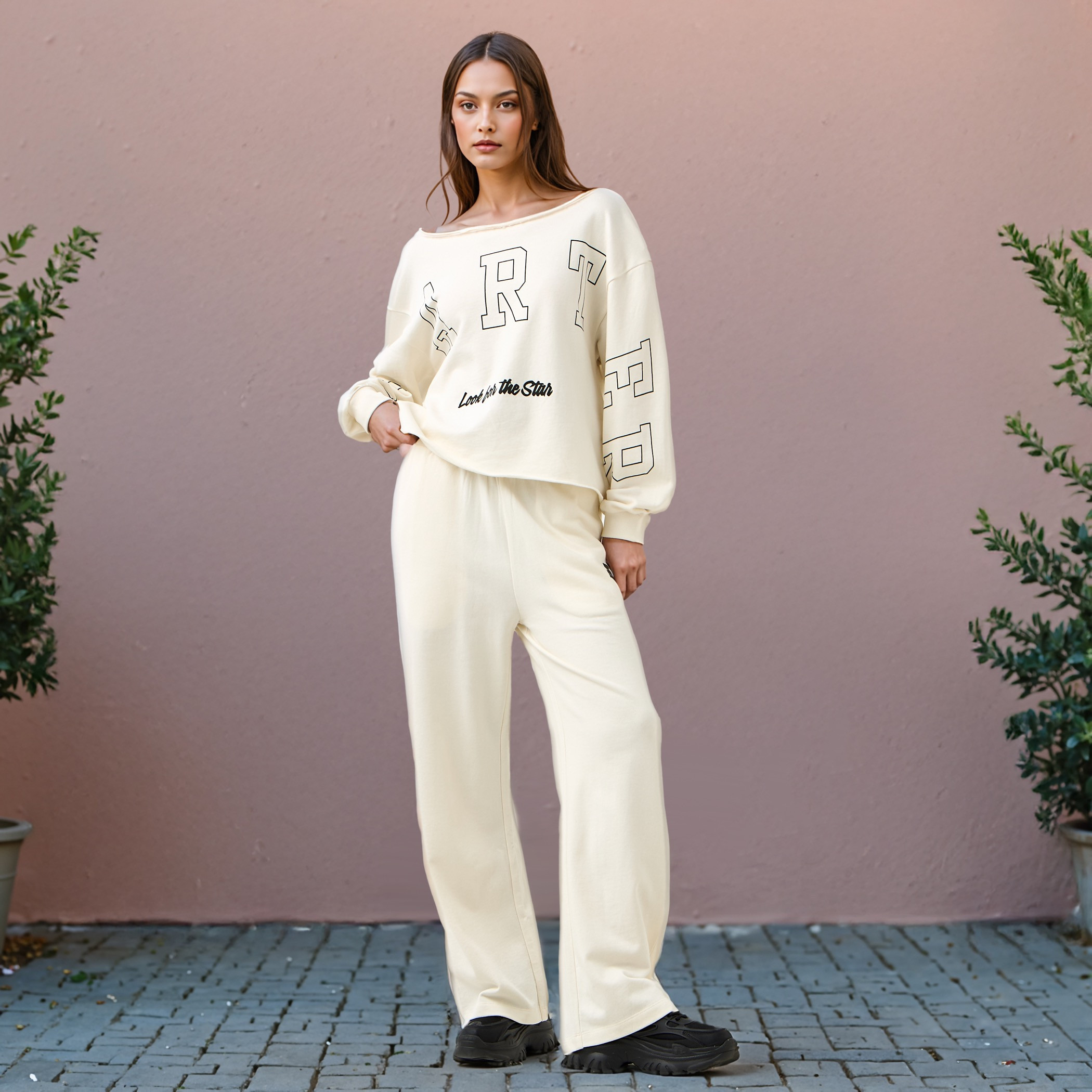 Logo Detail Regular Fit Flexi Waist Track Pants-women-clothing-bottoms-joggers-image-2