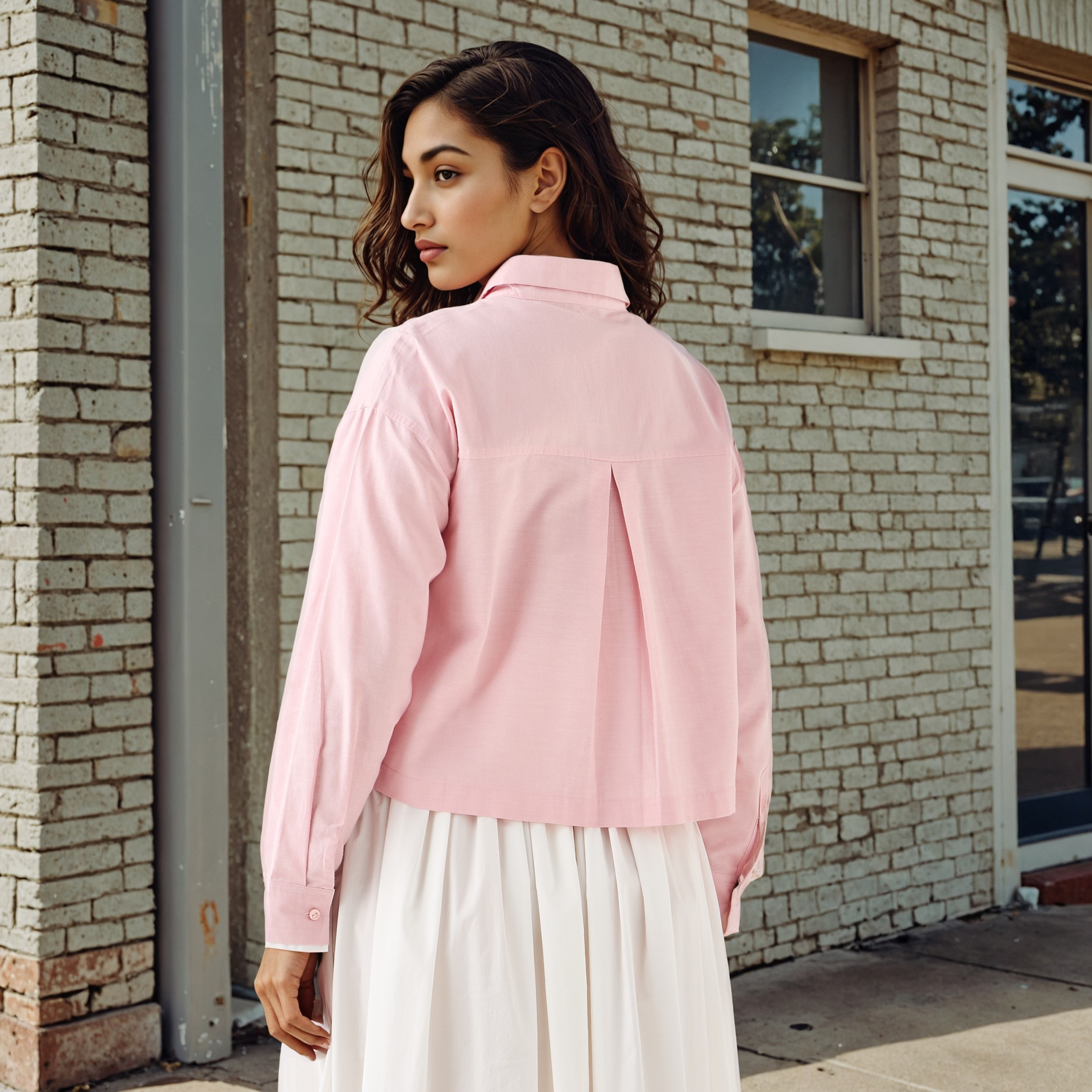 Flap Pocket Crop Cotton Shirt-women-clothing-shirtsandblouses-shirts-image-3
